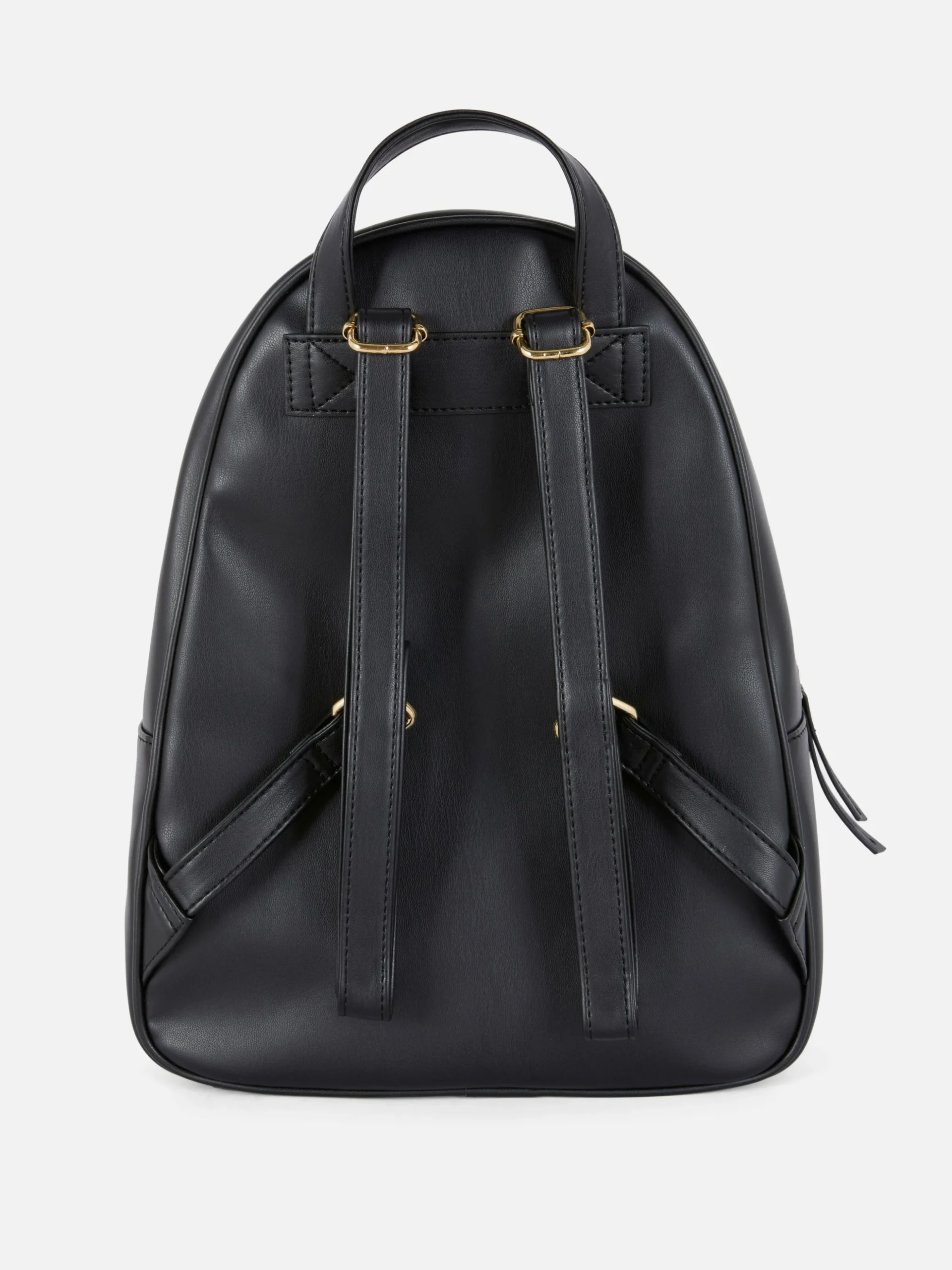 Quilted Faux Leather Backpack