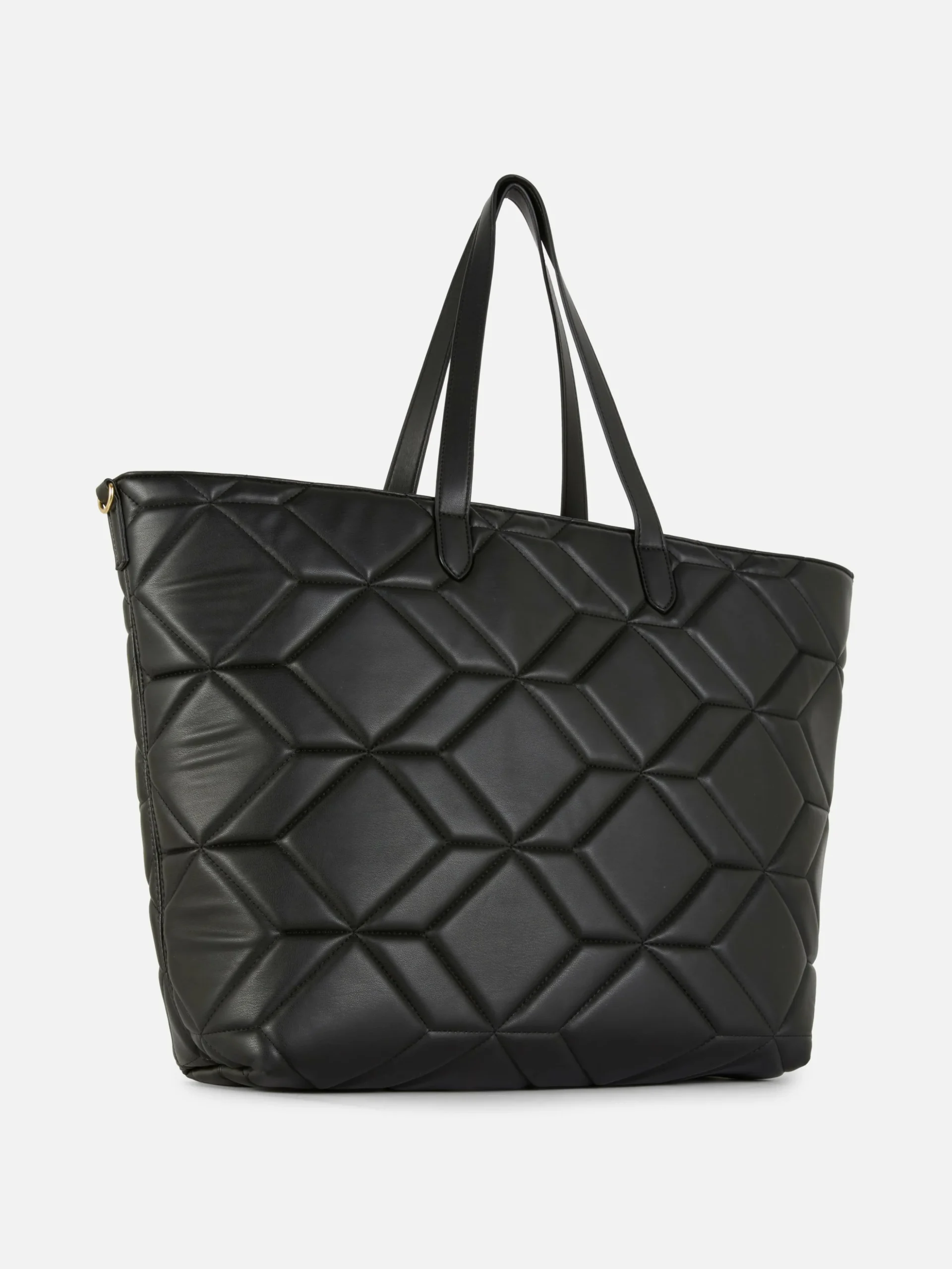 Quilted Faux Leather Shopper