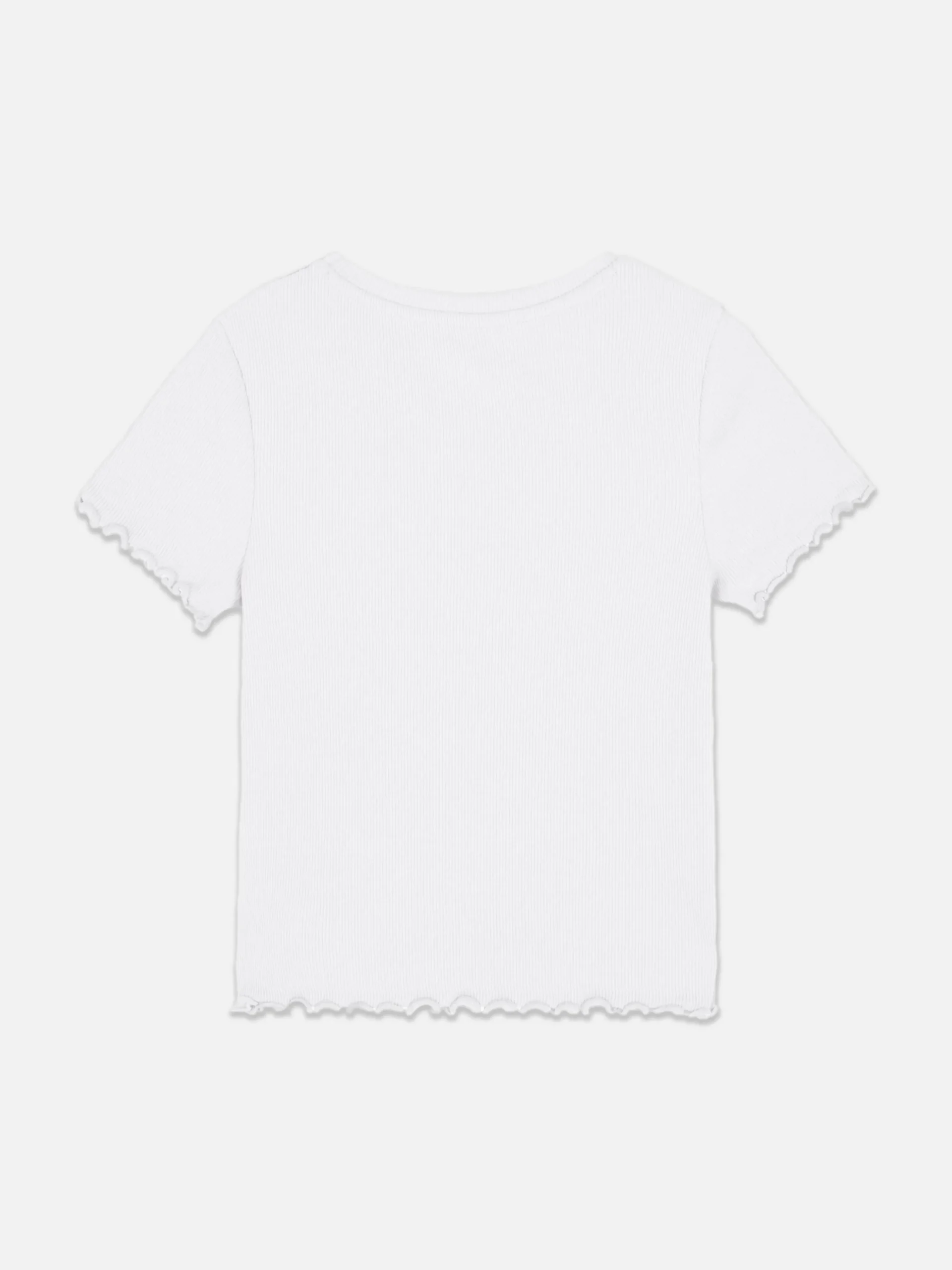Ribbed Lettuce Trim T-Shirt