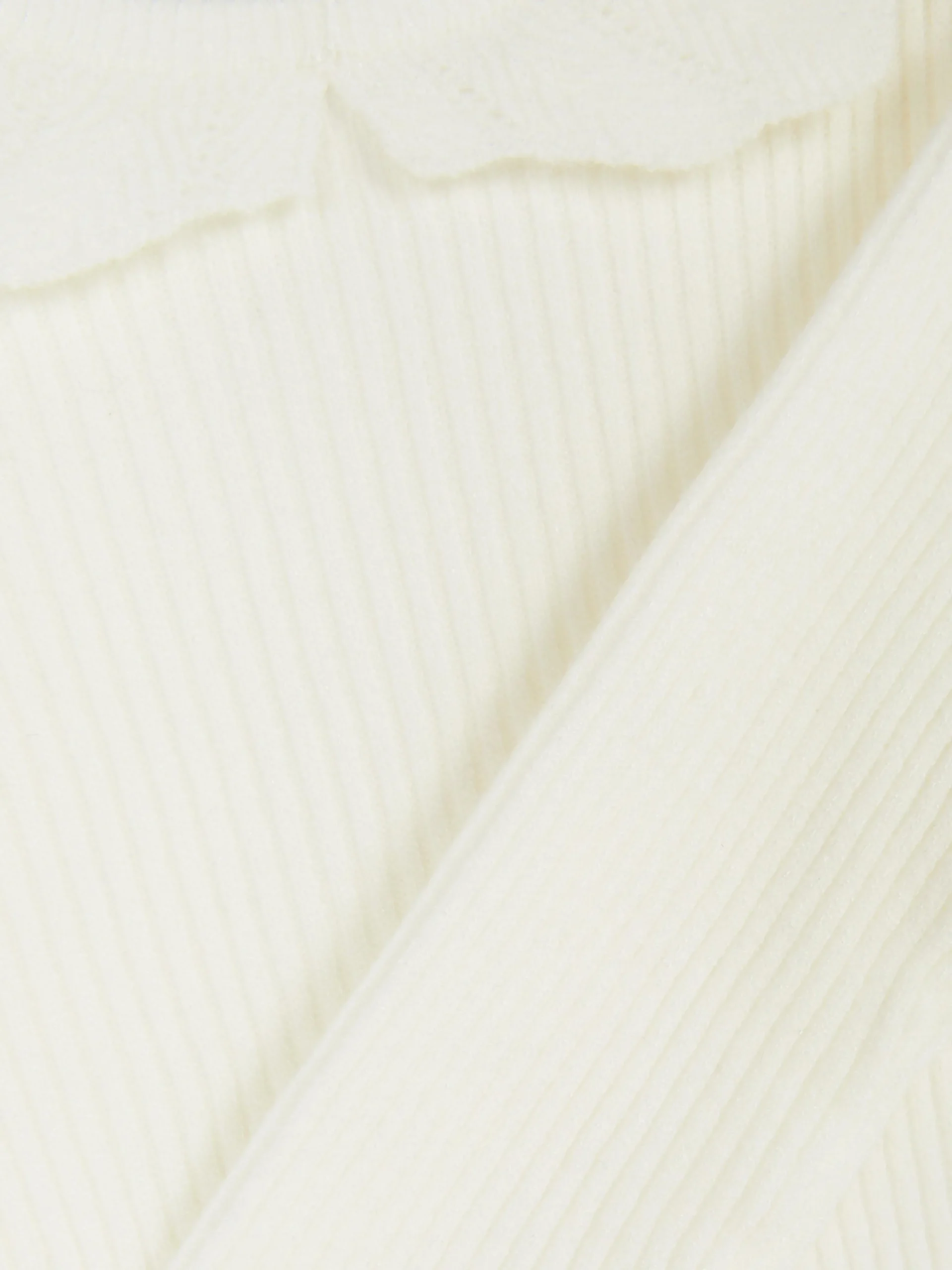 Ribbed Ruffle Collar Sweater