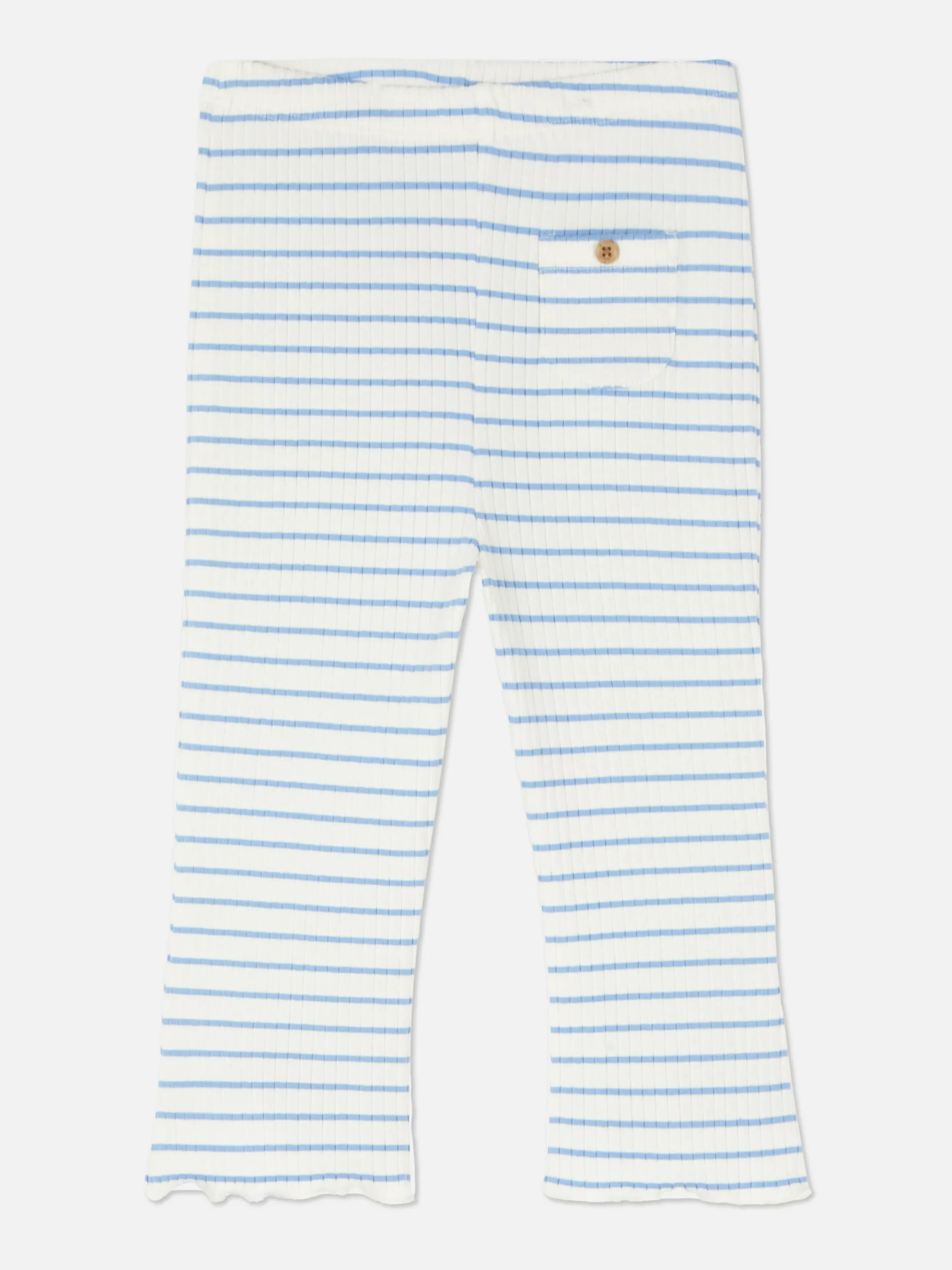 Ribbed Striped Flare Leggings