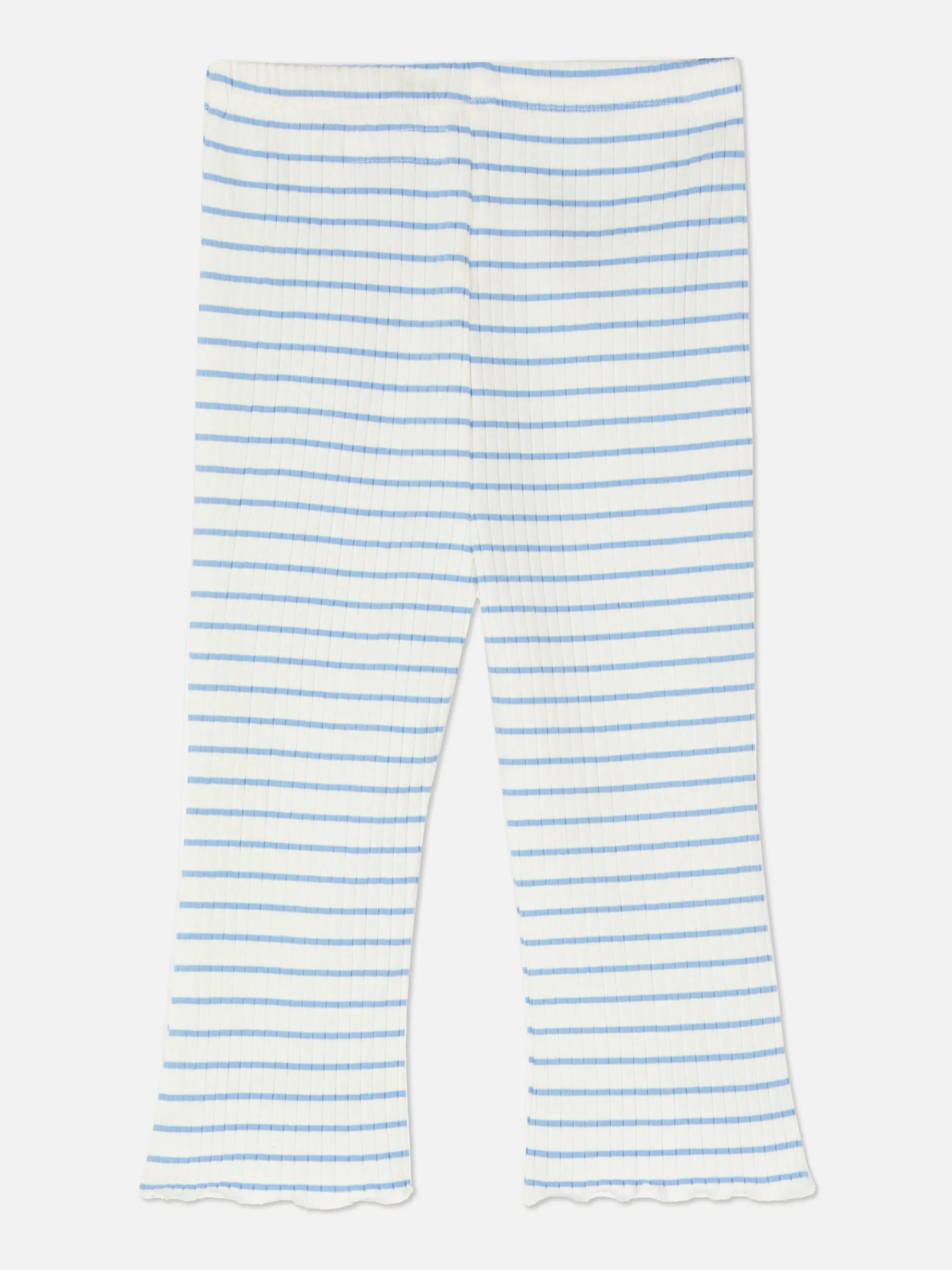 Ribbed Striped Flare Leggings