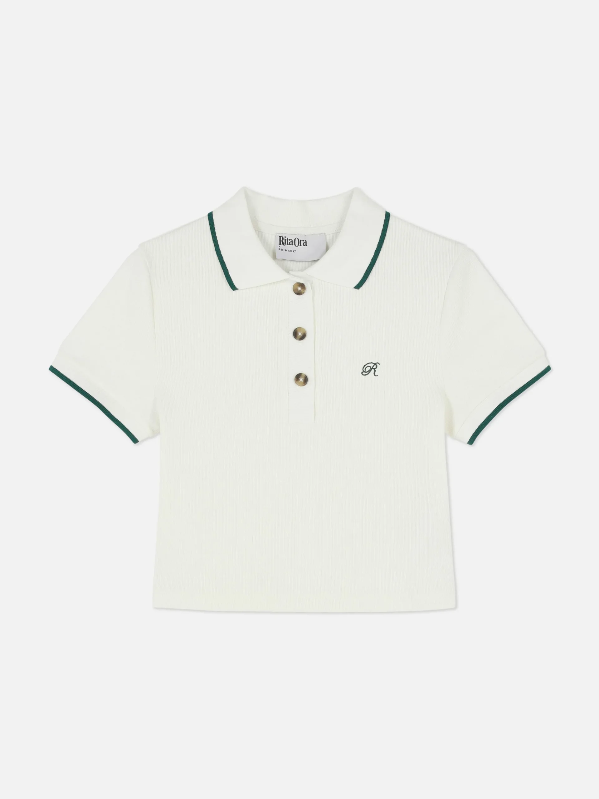 Rita Ora Cropped Polo Shirt