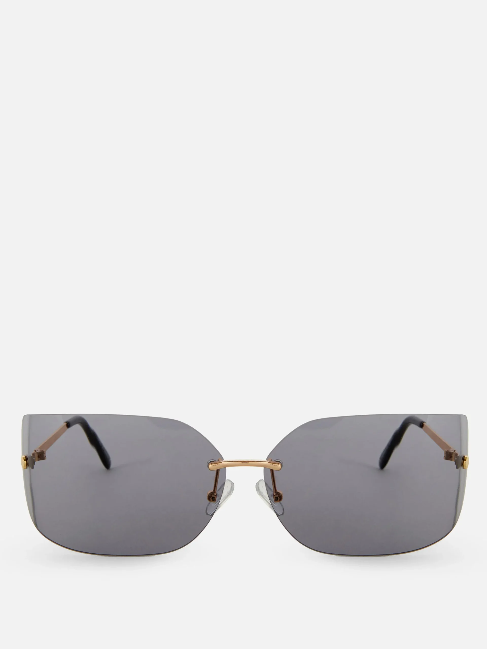 Rita Ora Curved Rimless Sunglasses