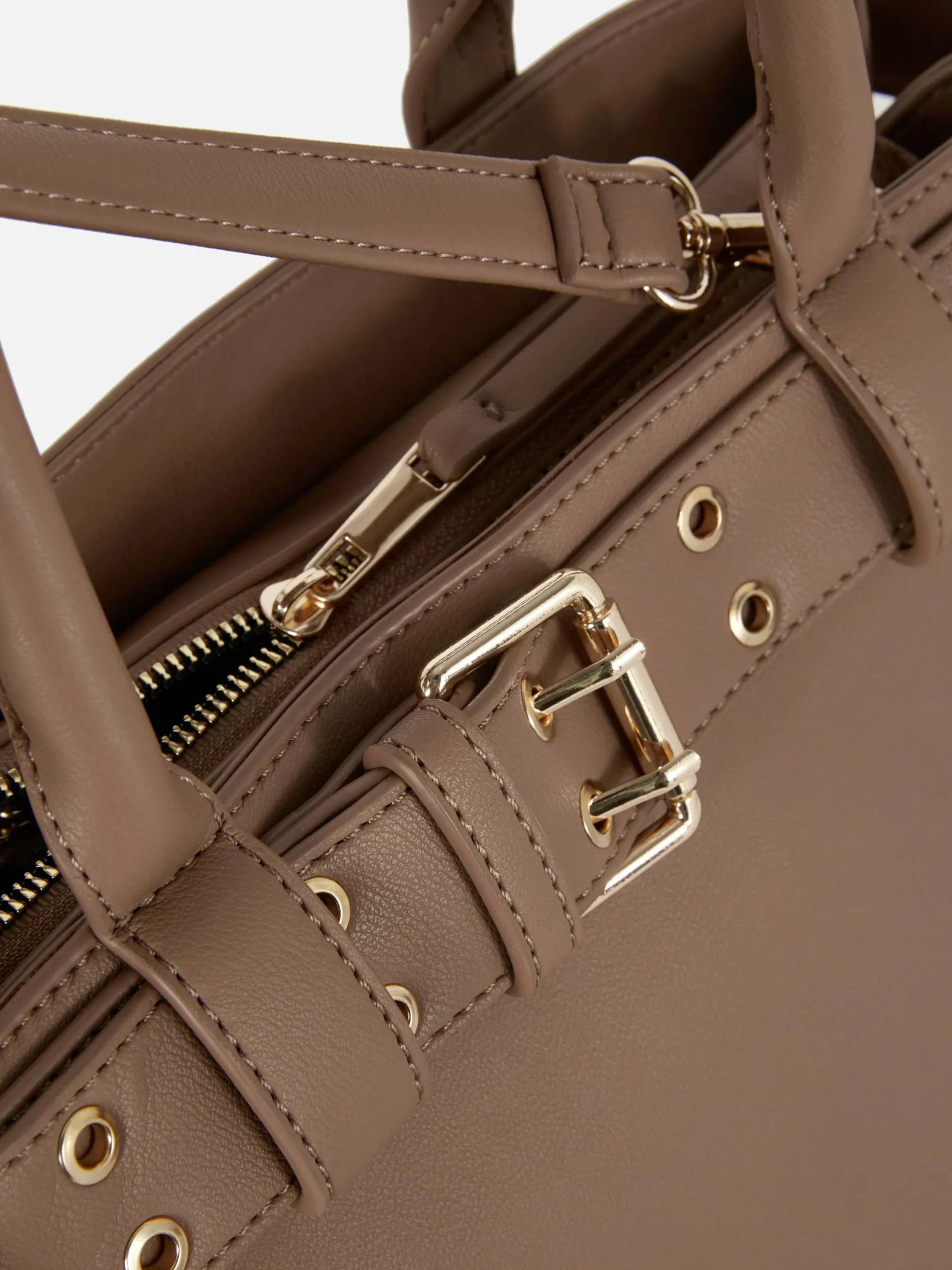 Rita Ora Faux Leather Buckle Tote
