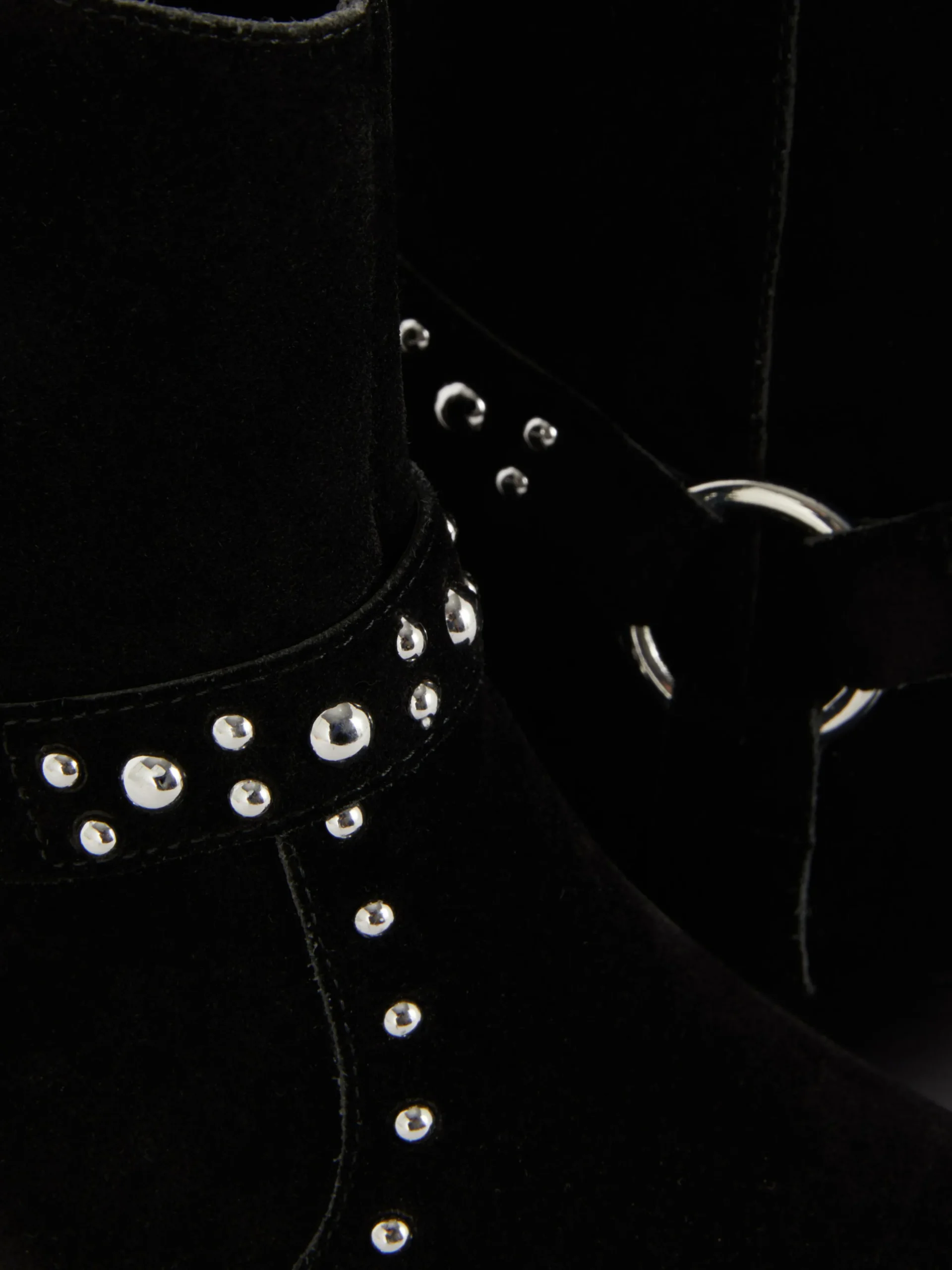 Rita Ora Faux Suede Studded Ankle Boots