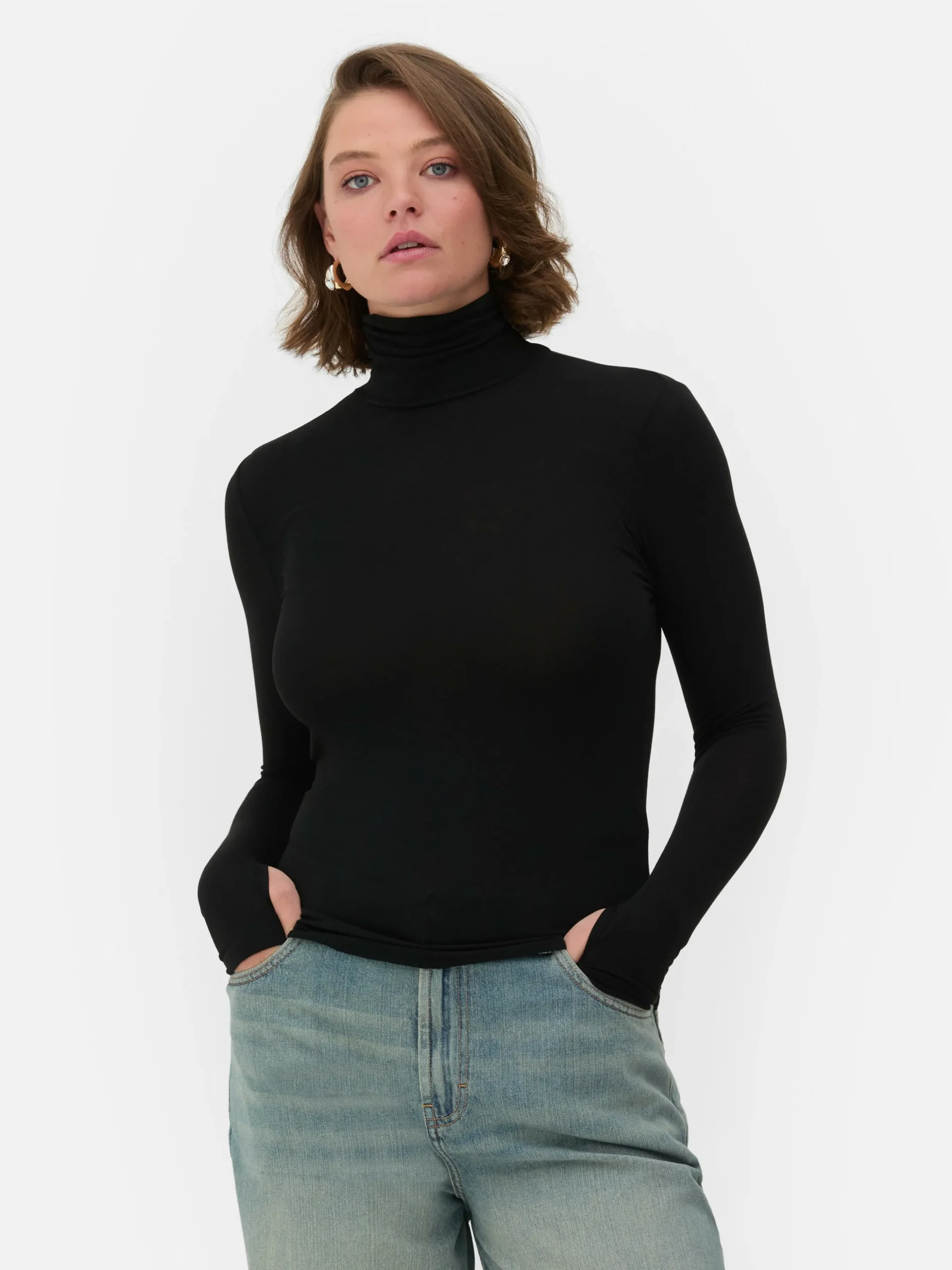 Rita Ora Roll Neck Long Sleeve Top