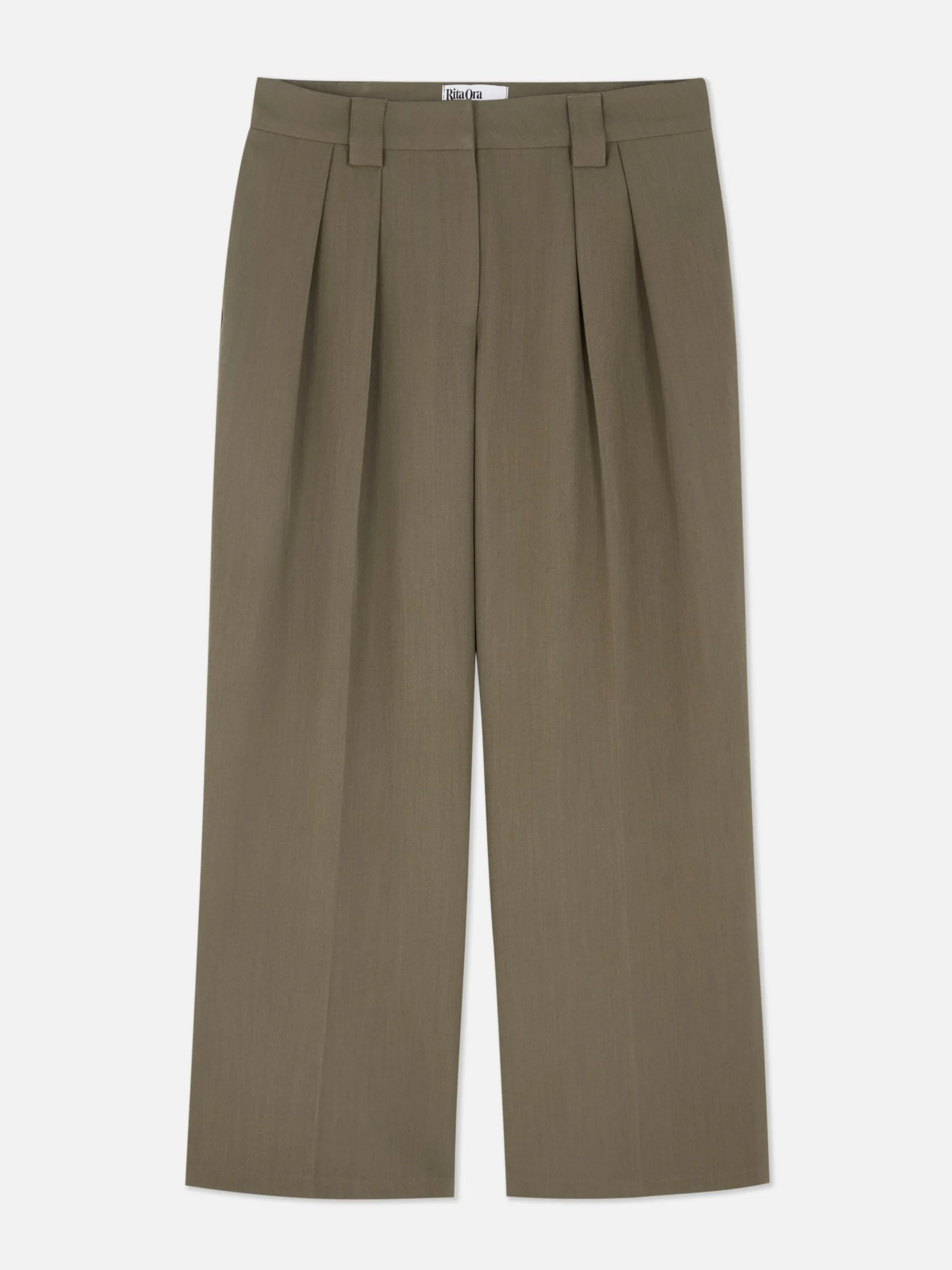 Rita Ora Slouchy Pleated Wide Leg Pants