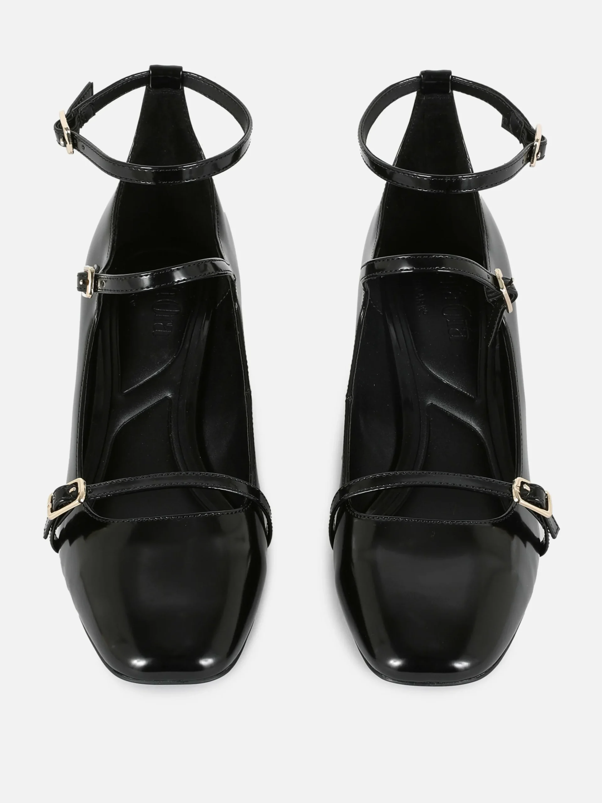 Rita Ora Triple-Strap Mary Jane Heels