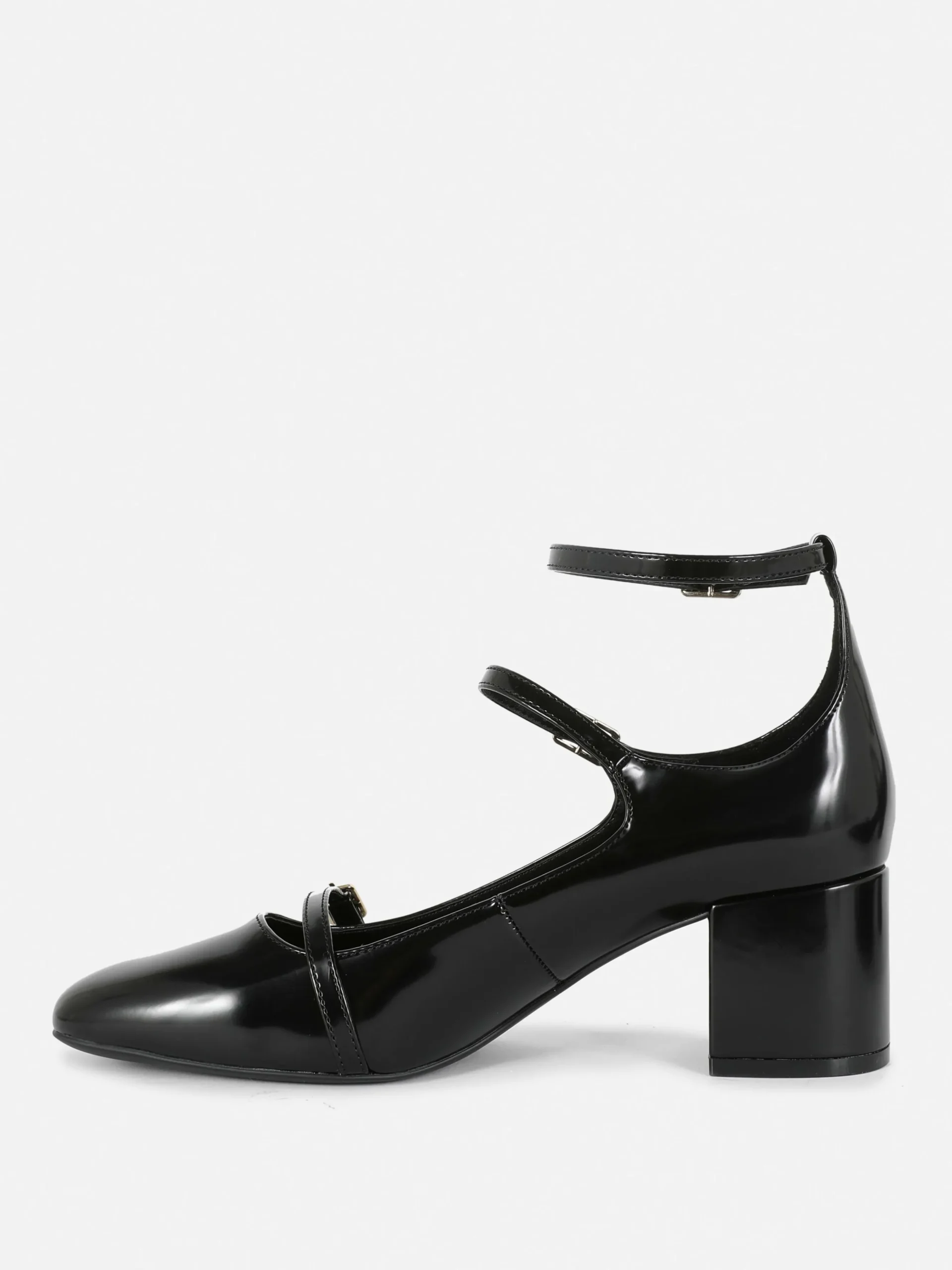 Rita Ora Triple-Strap Mary Jane Heels