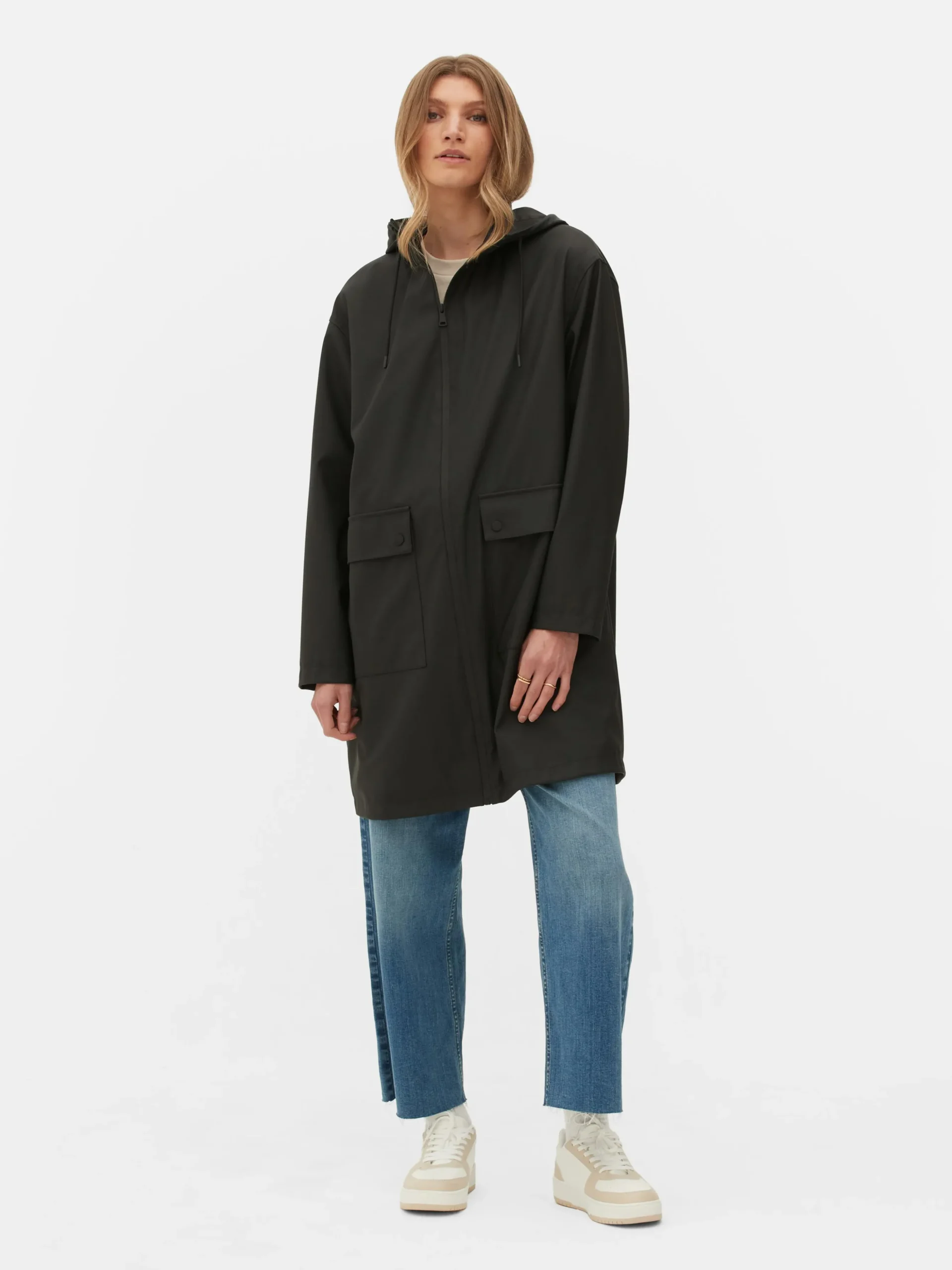 Rubberized Hooded Raincoat