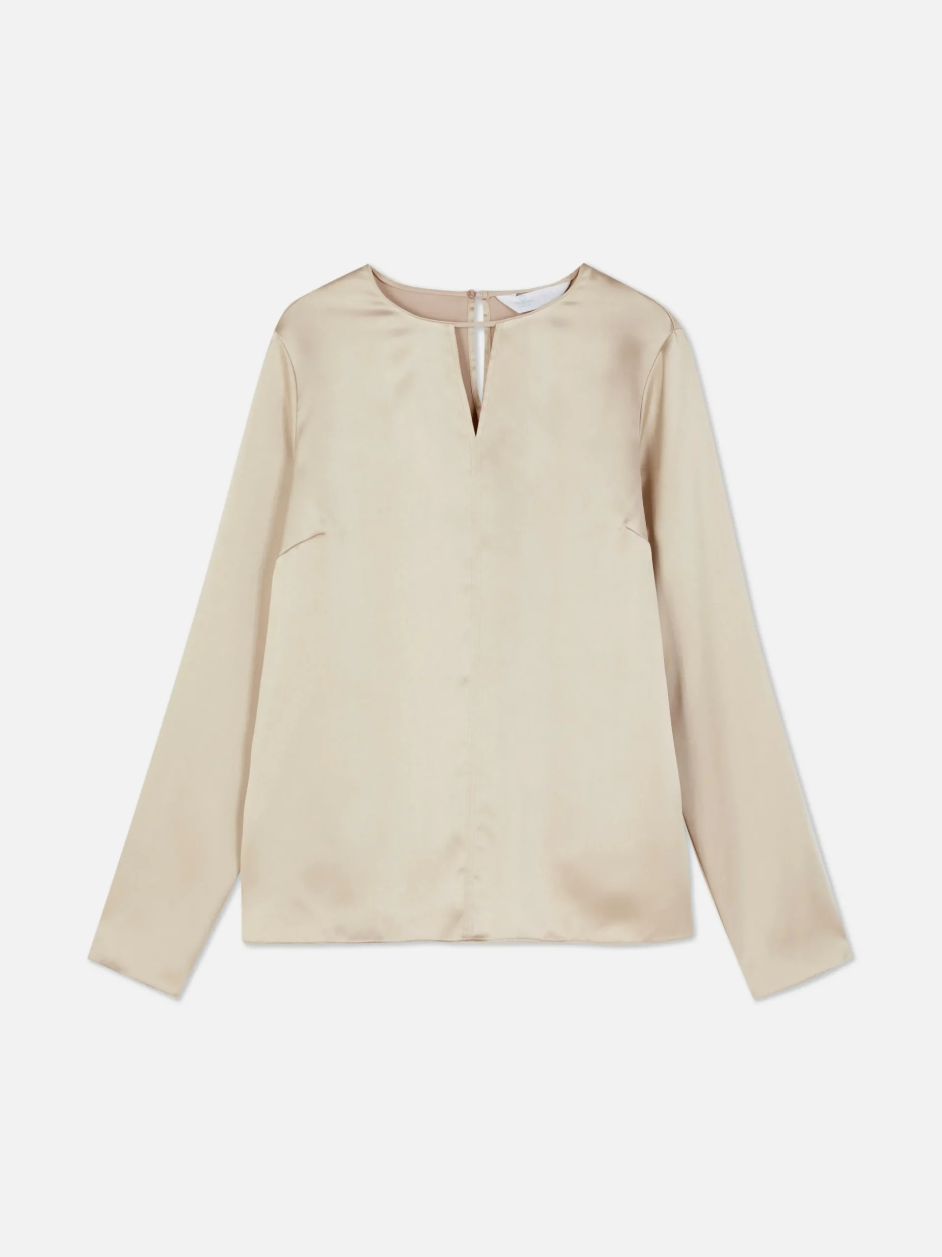 Satin Keyhole Blouse
