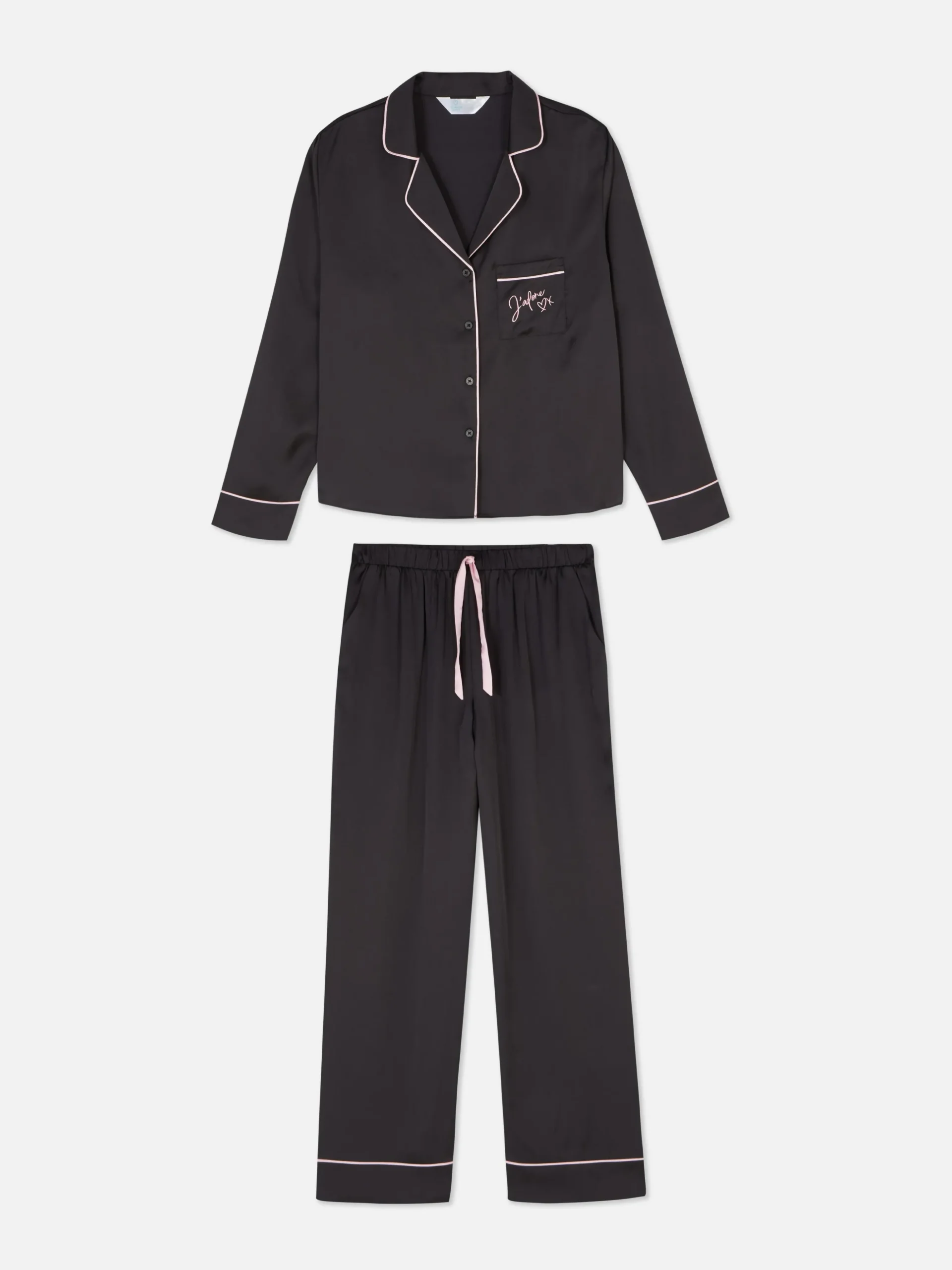 Satin Long Sleeve Pajamas