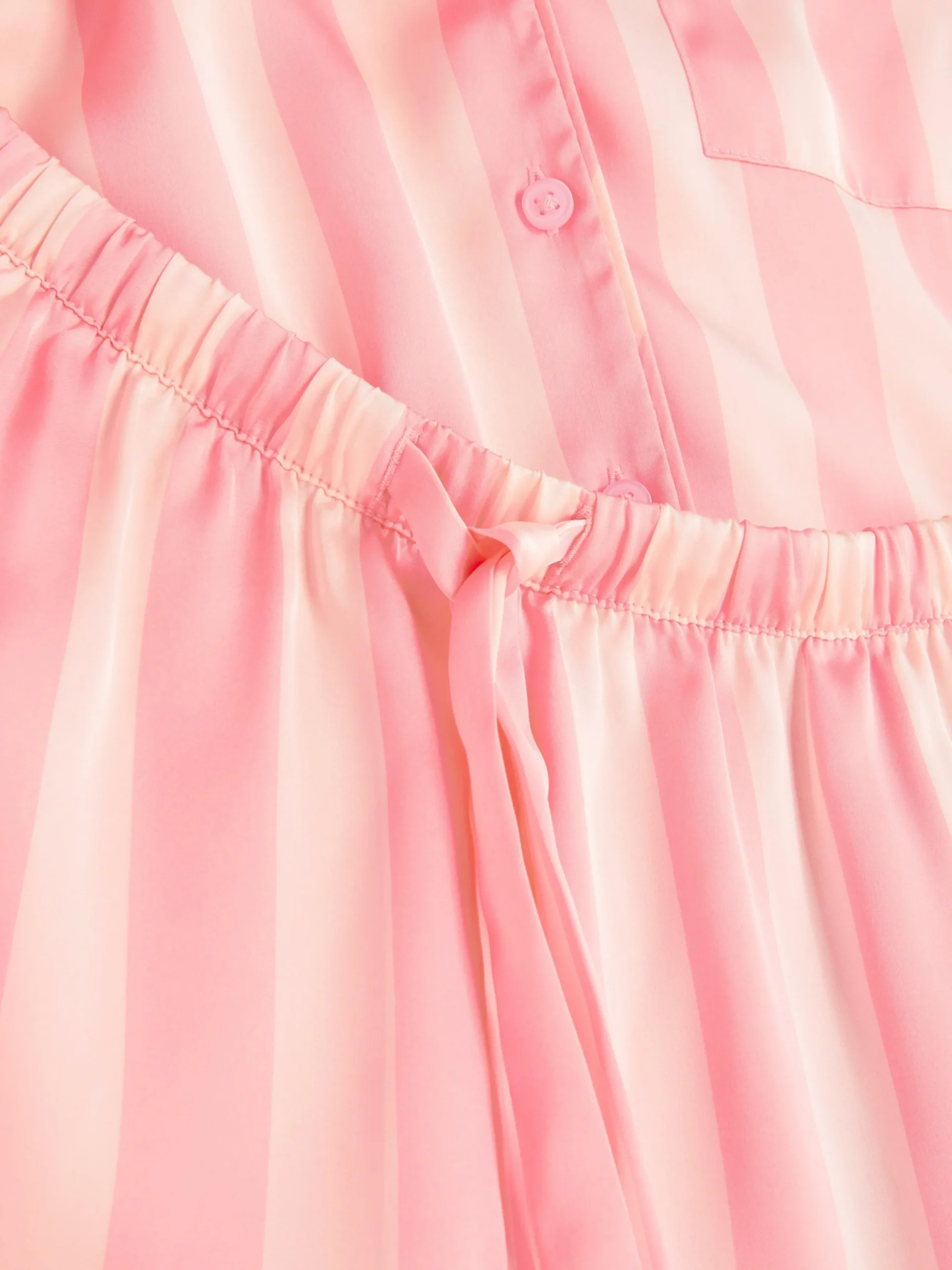 Satin Shirt & Shorts Pajama Set