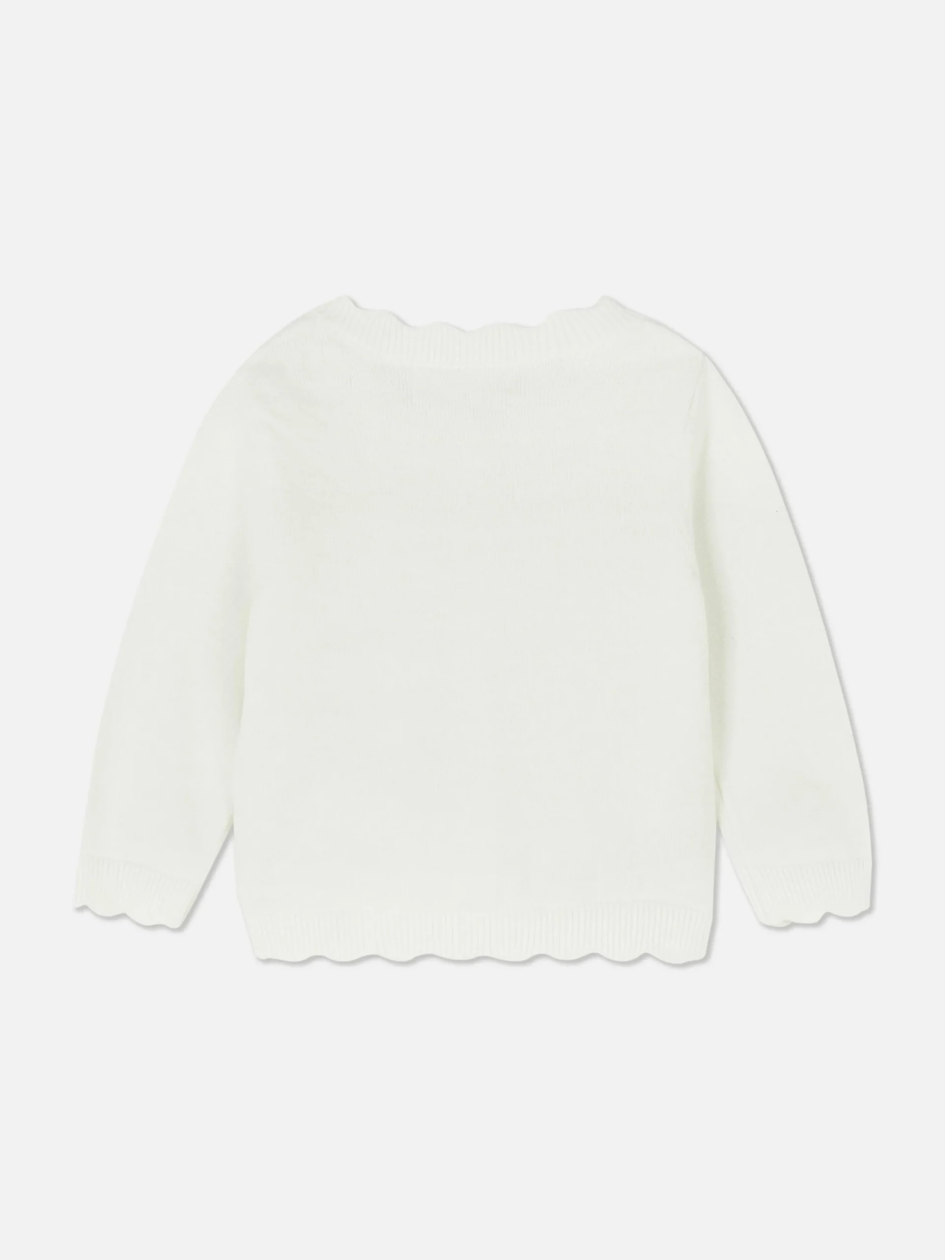 Scallop Trim Cardigan