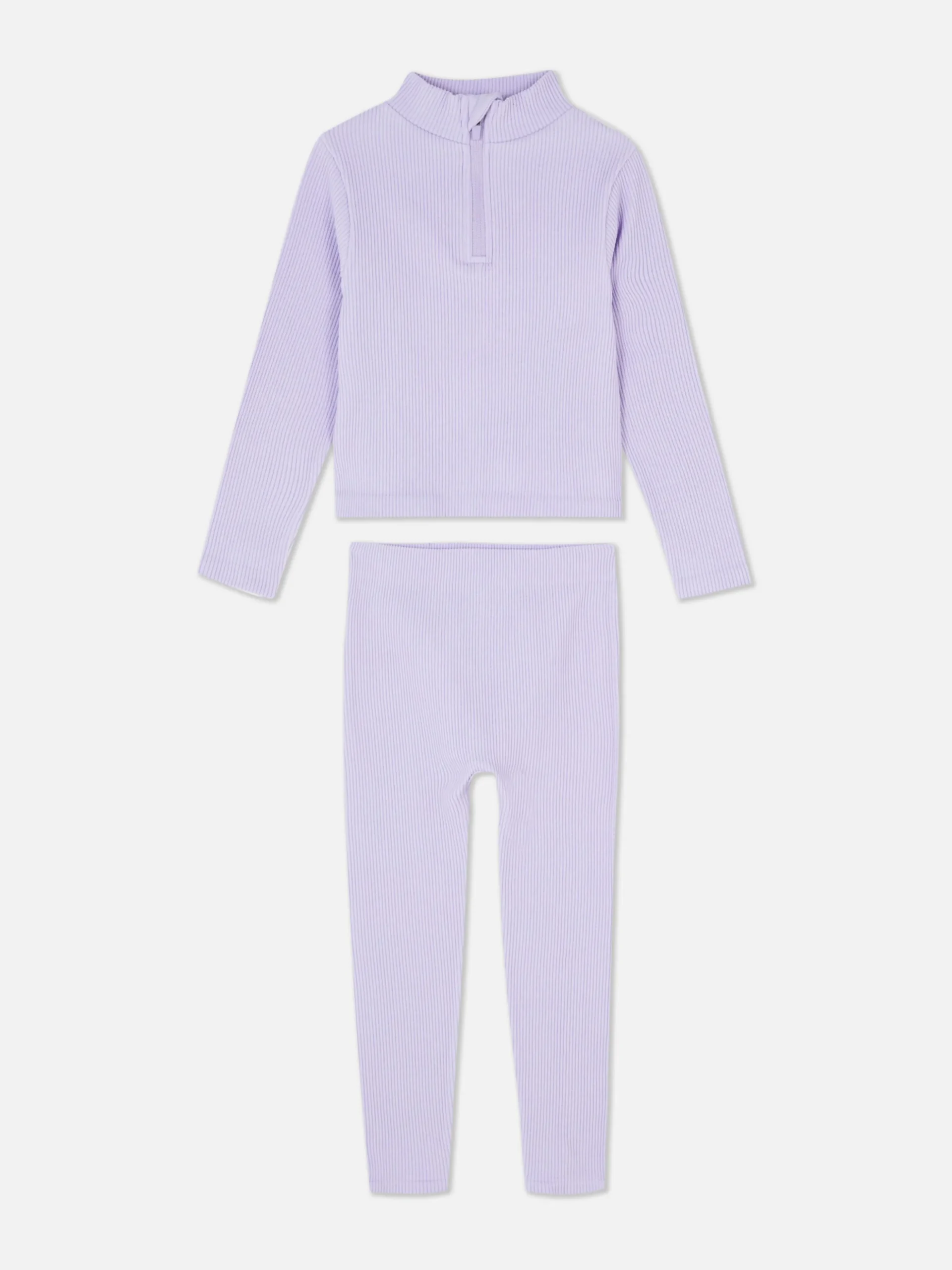 Seamless Ribbed Top And Leggings Set