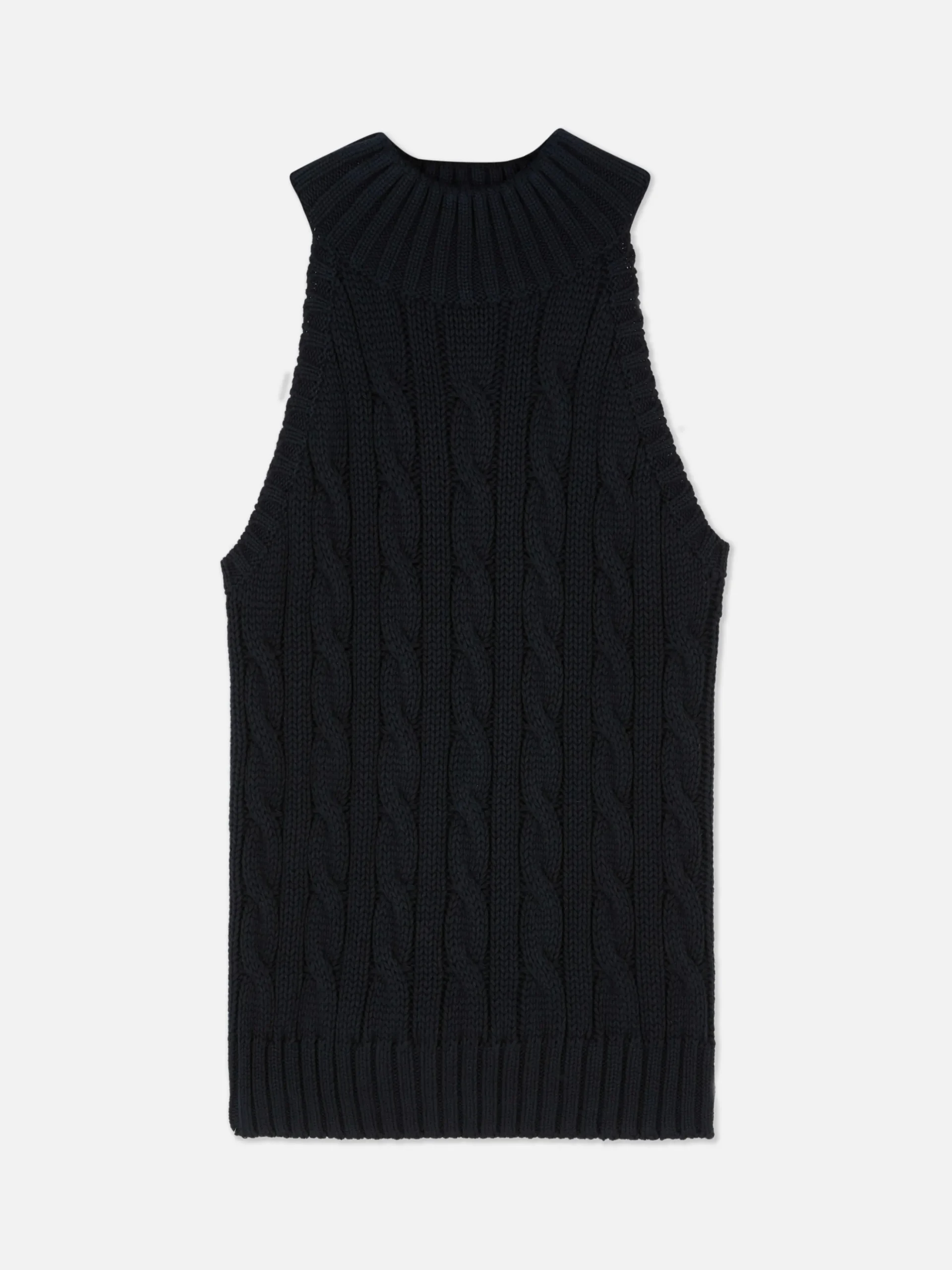 Sleeveless Cable Knit Tank