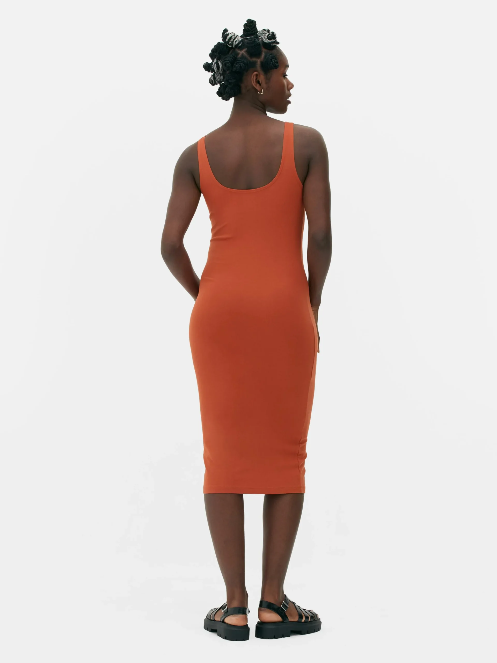 Sleeveless Jersey Midi Dress
