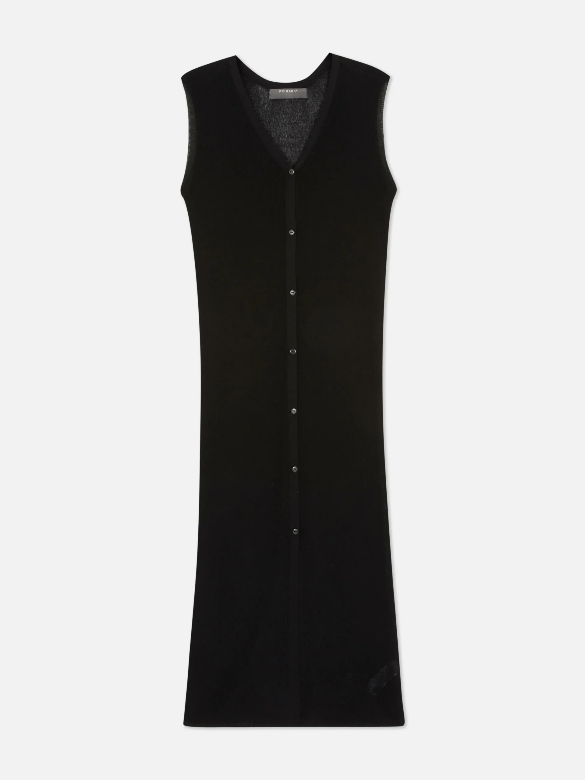 Sleeveless Long Cardigan