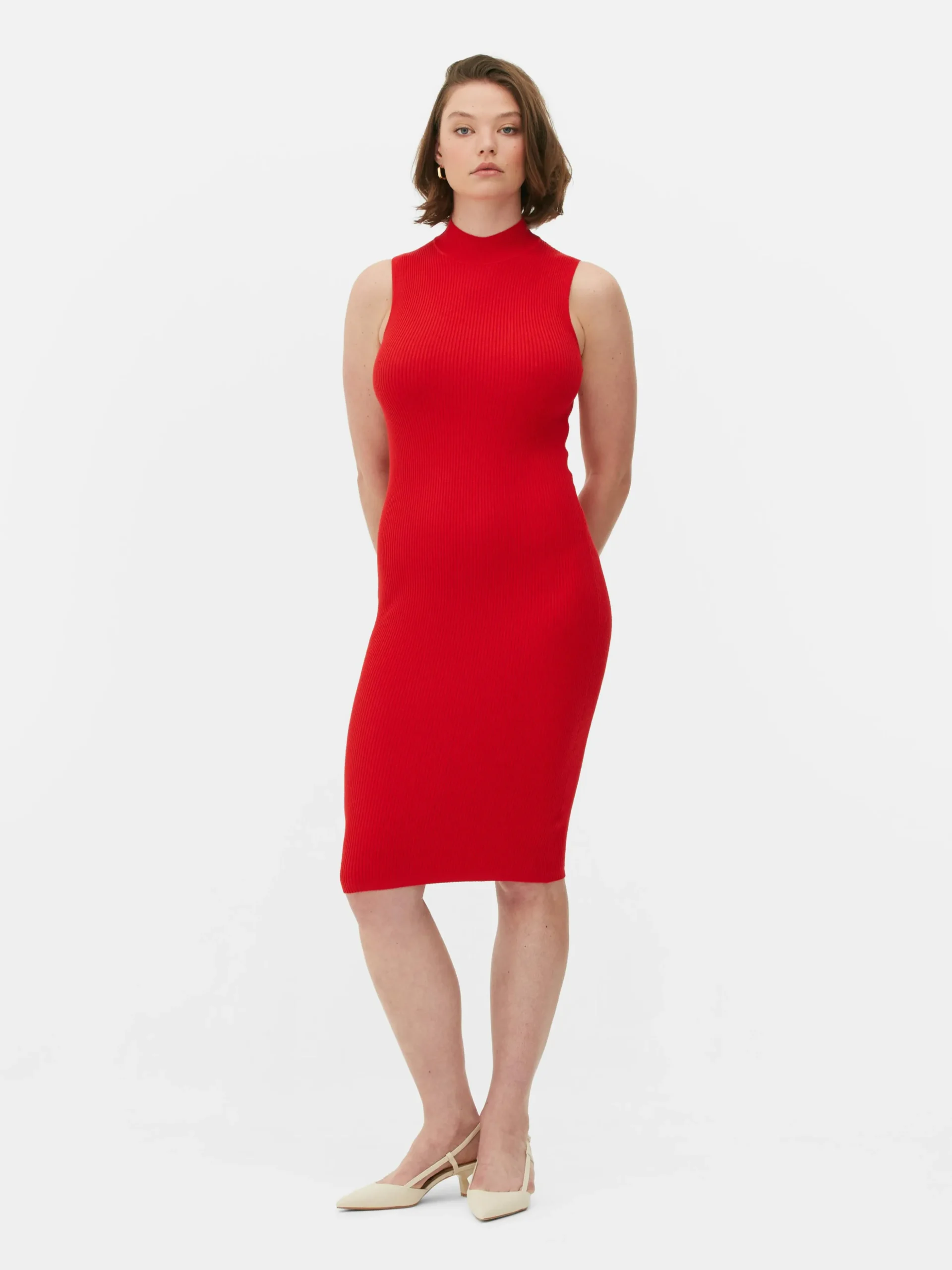 Sleeveless Midi Knit Dress