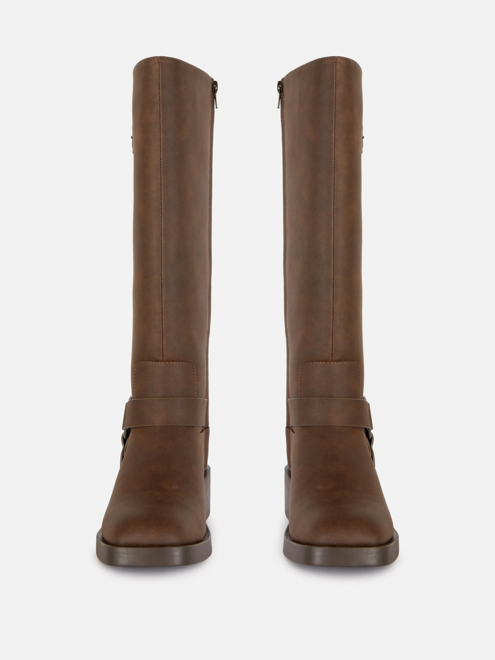 Square Toe Biker Boots