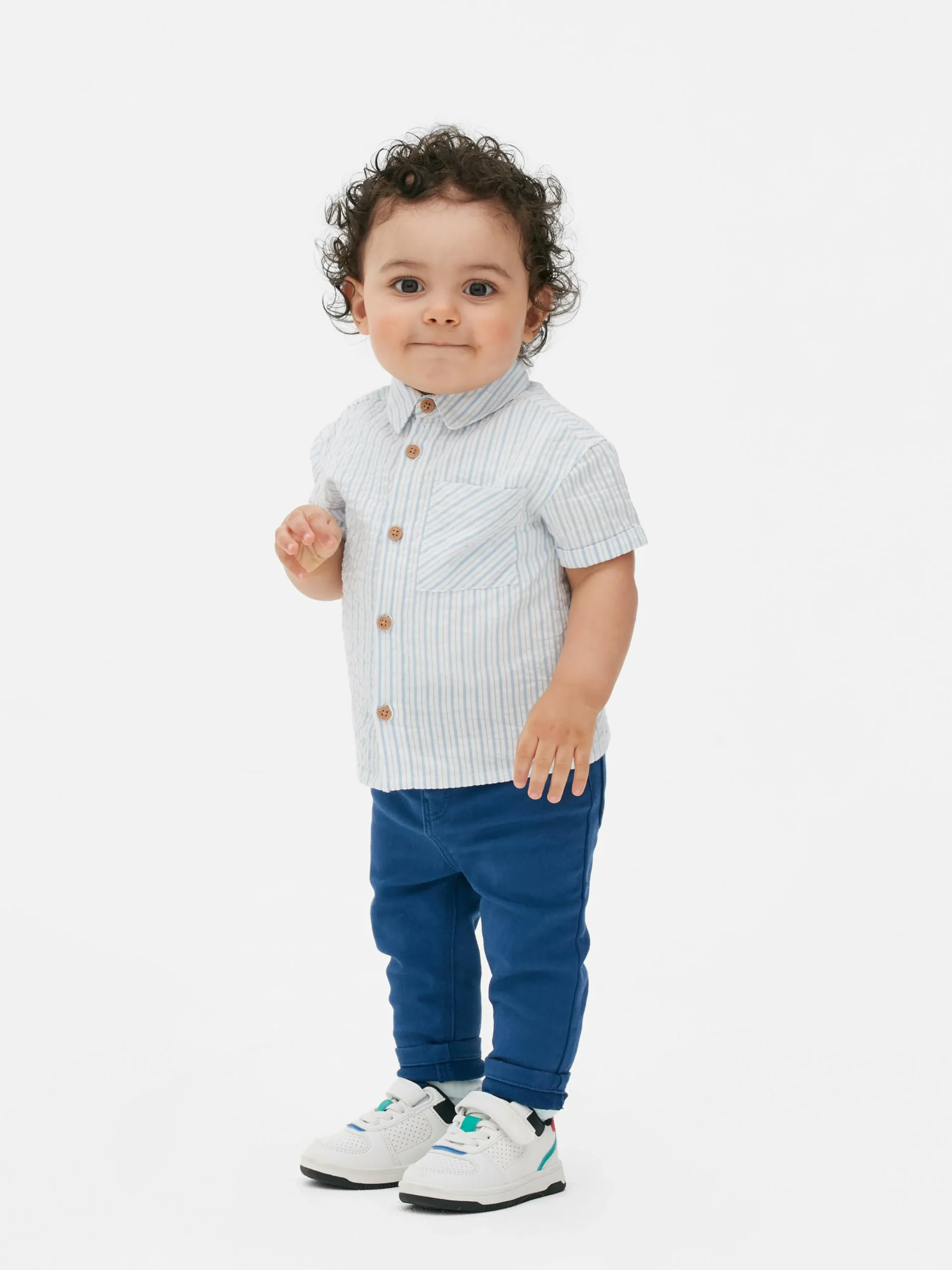 Straight Leg Twill Pants