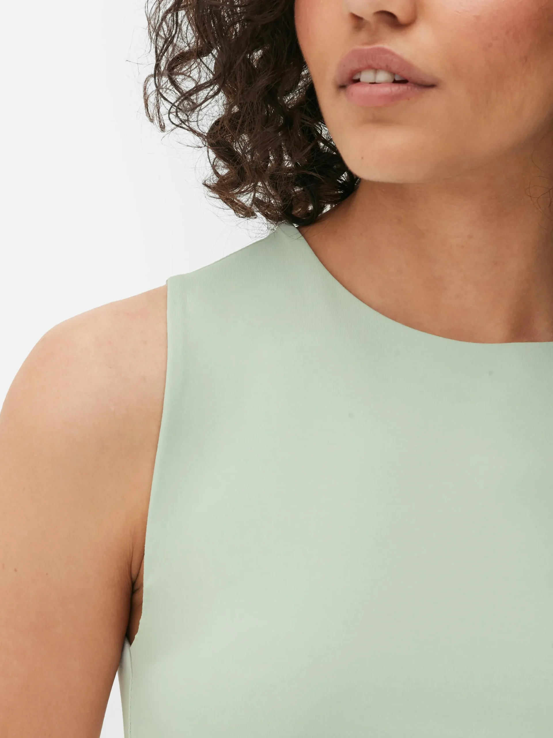 Stretch Cropped Racerback Tank