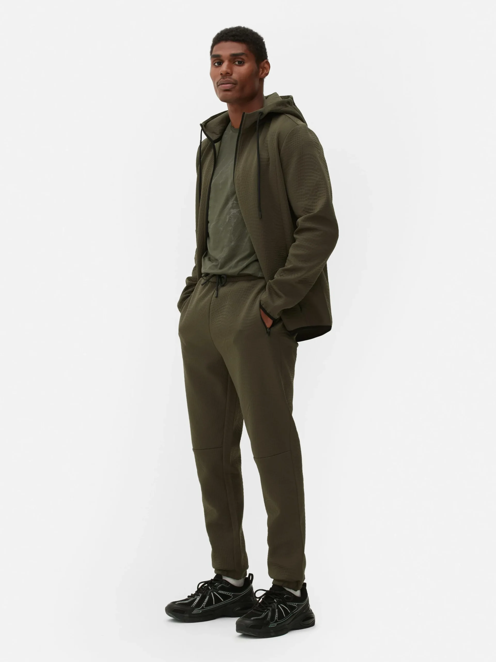 Stretch Waist Textured Joggers