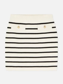 Striped Knit Mini Skirt