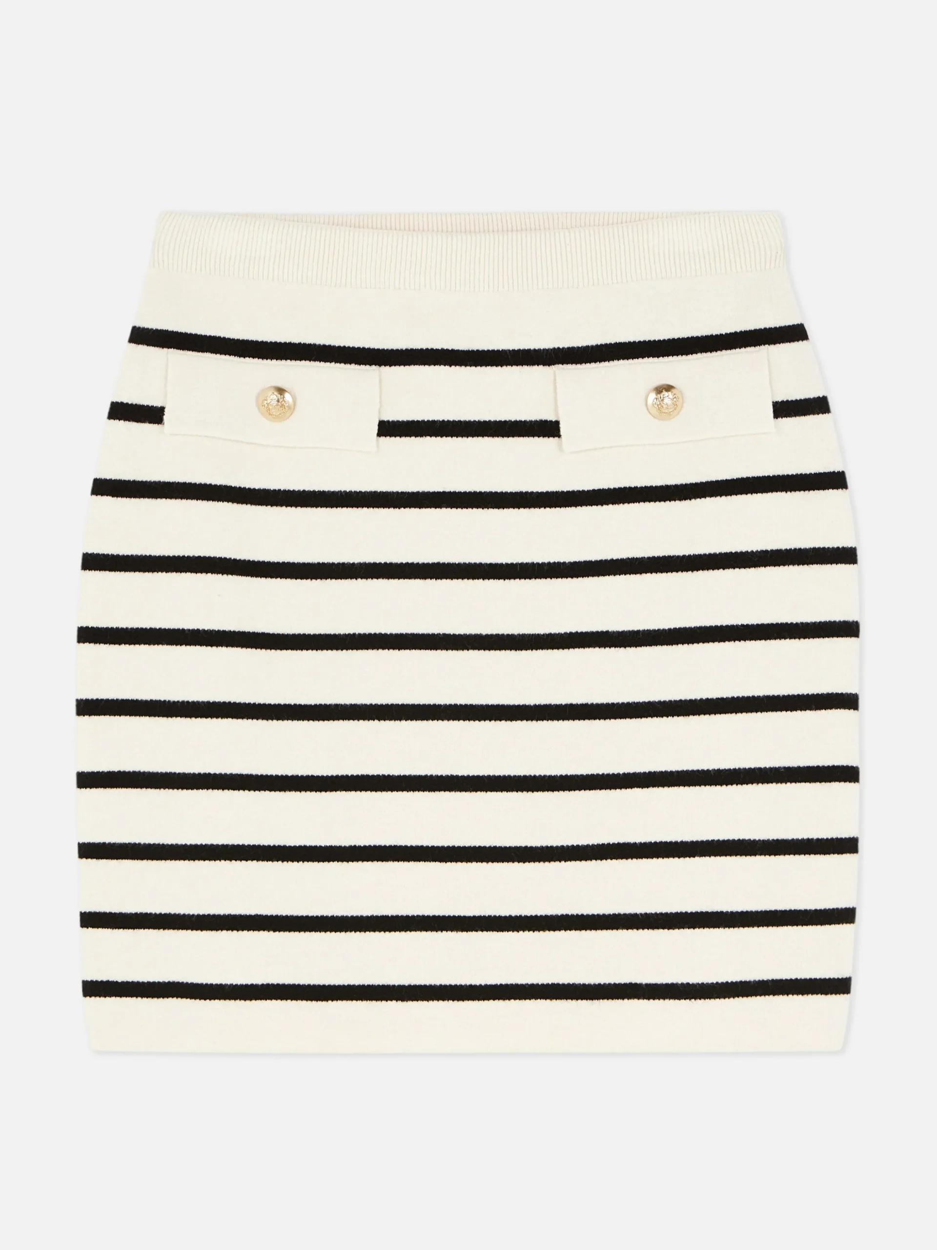 Striped Knit Mini Skirt