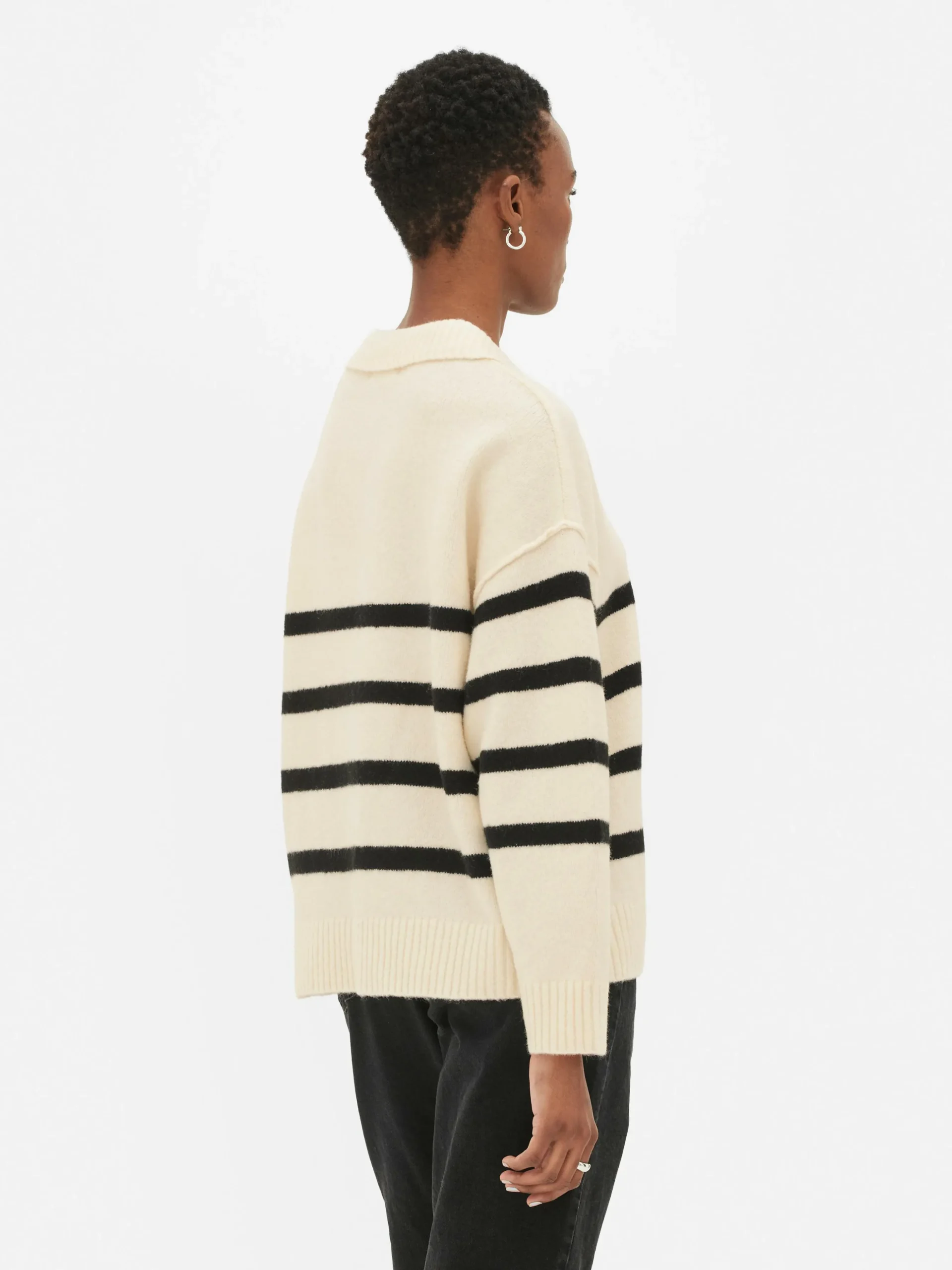 Striped Polo Sweater