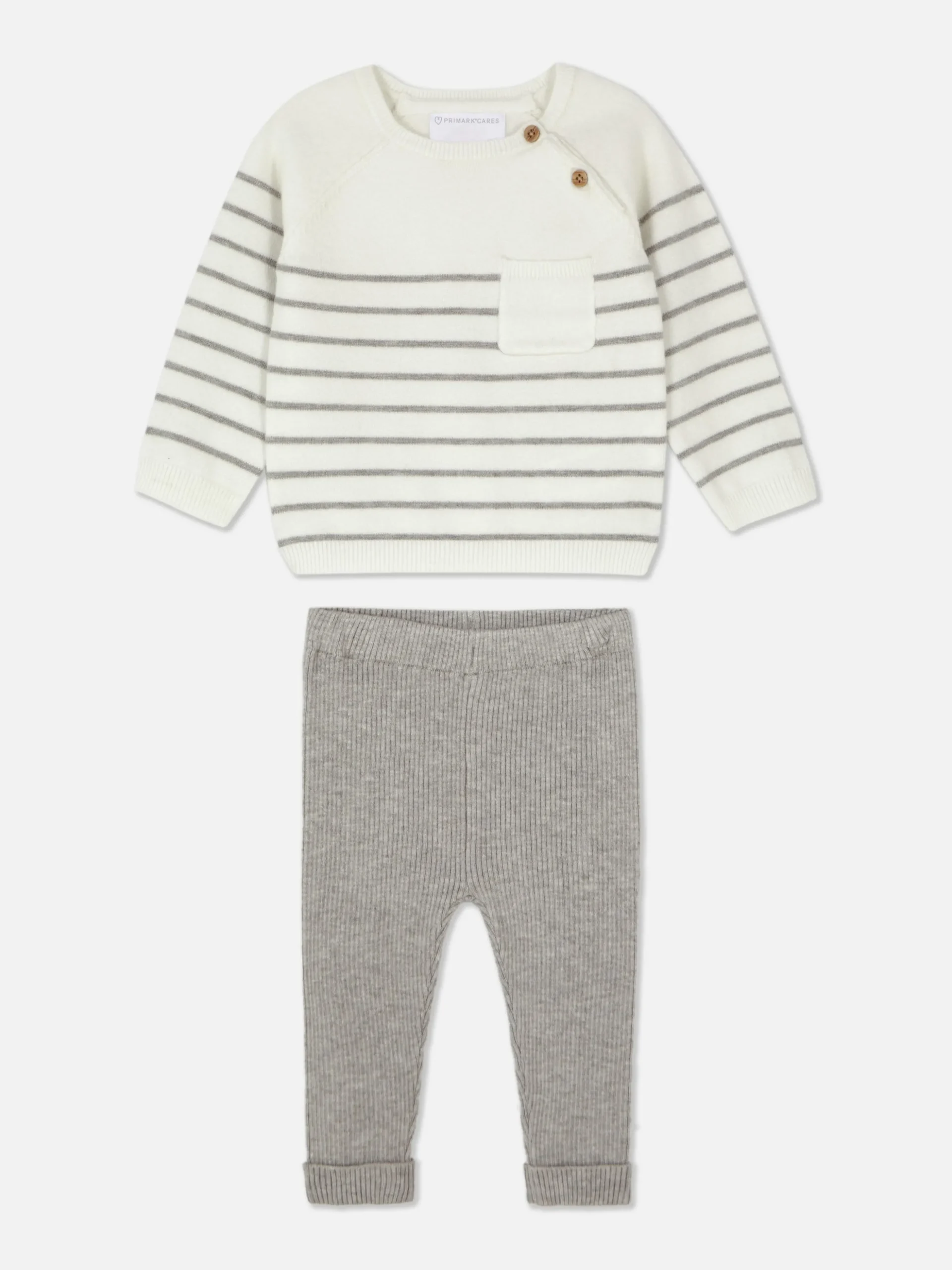 Striped Sweater And Leggings Set