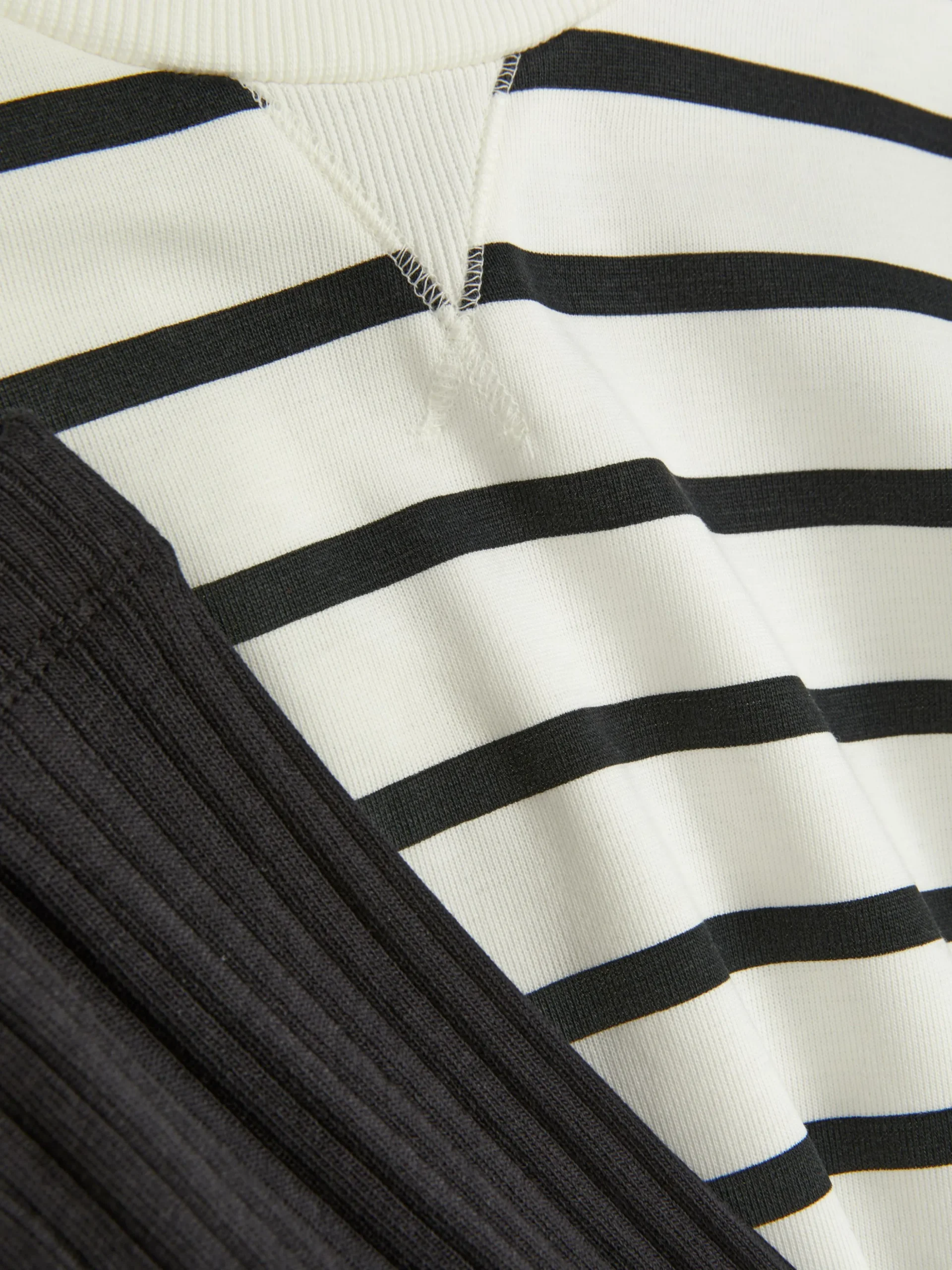 Striped Sweatshirt And Ribbed Leggings Set