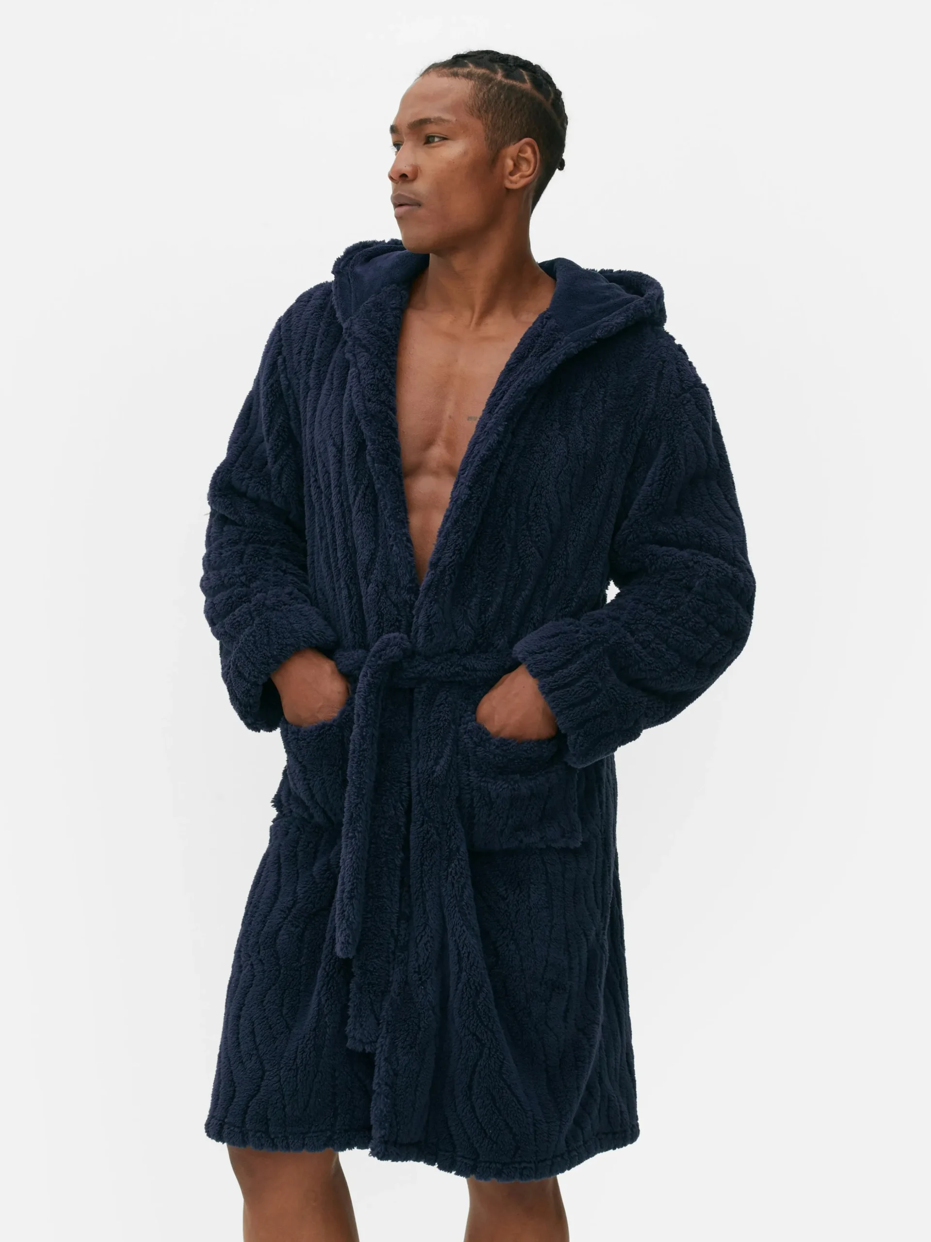 Textured Fleece Robe