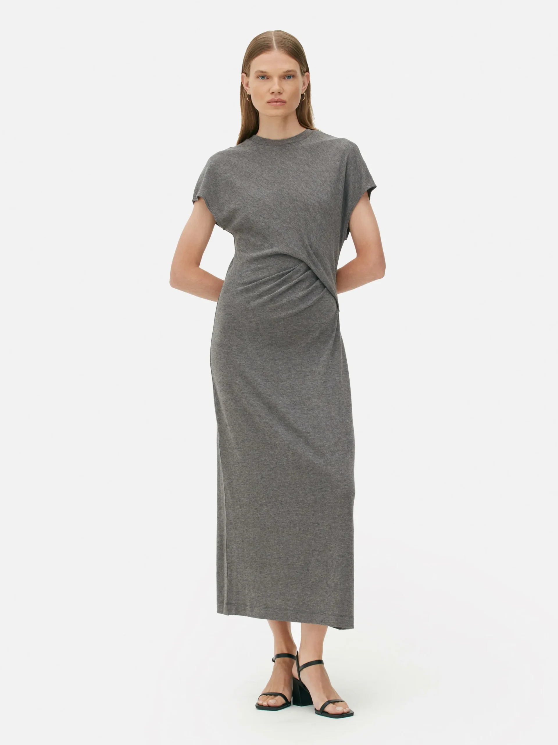 The Edit Jersey Twist Midi Dress