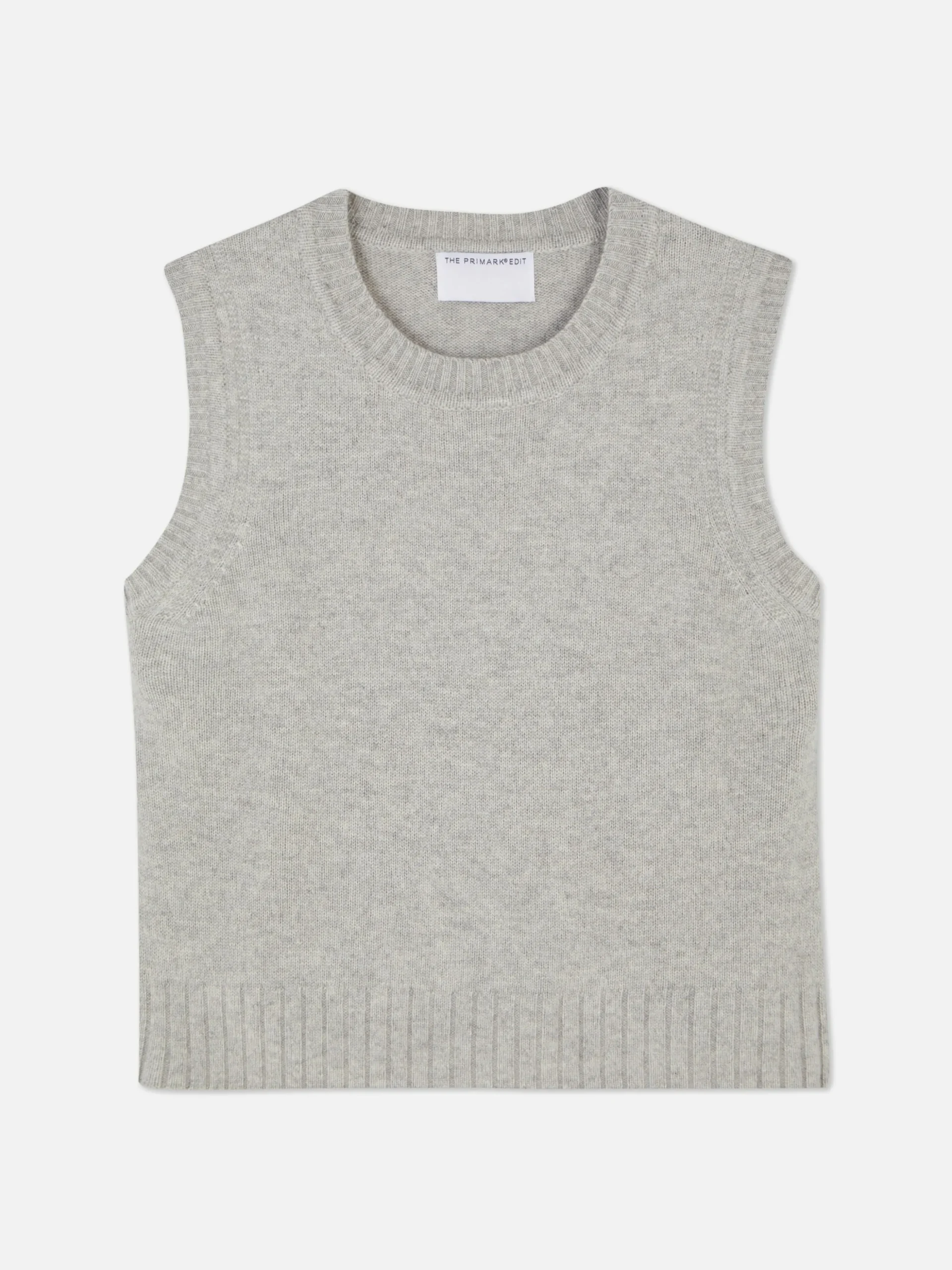 The Edit Ribbed Trim Knitted Vest