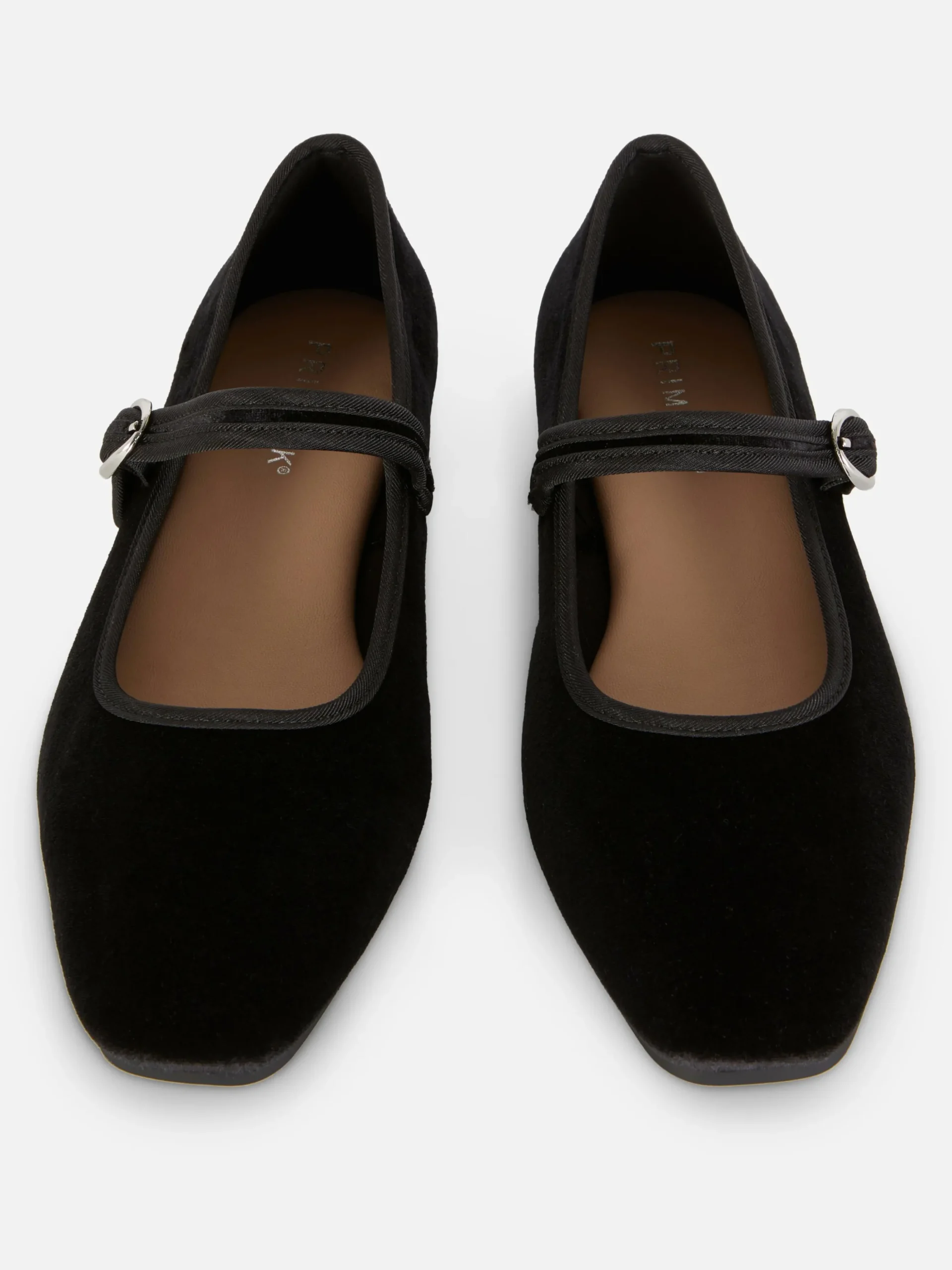 Velvet Mary Jane Flats