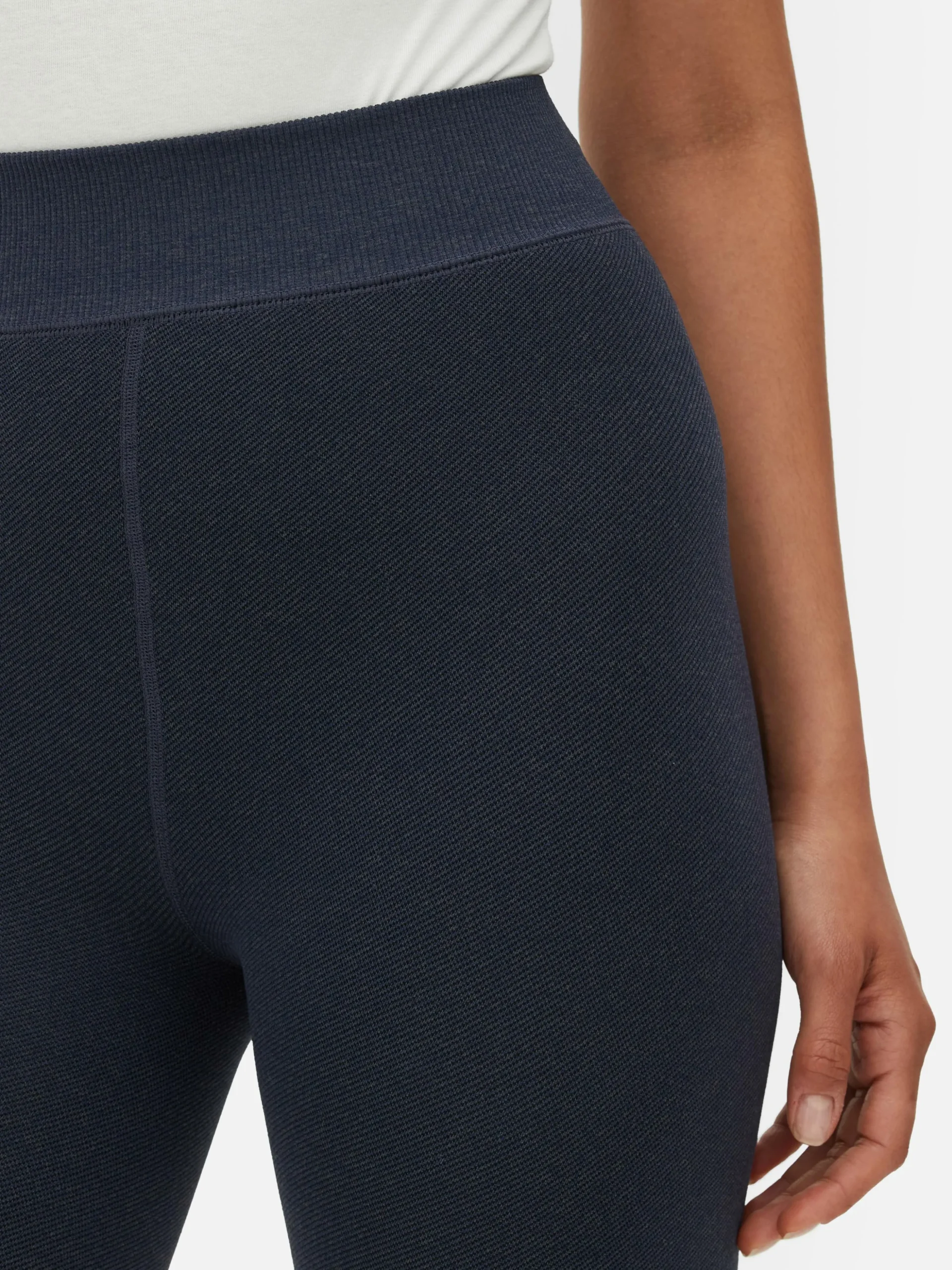Velvet Plush Lined Denim Look Leggings