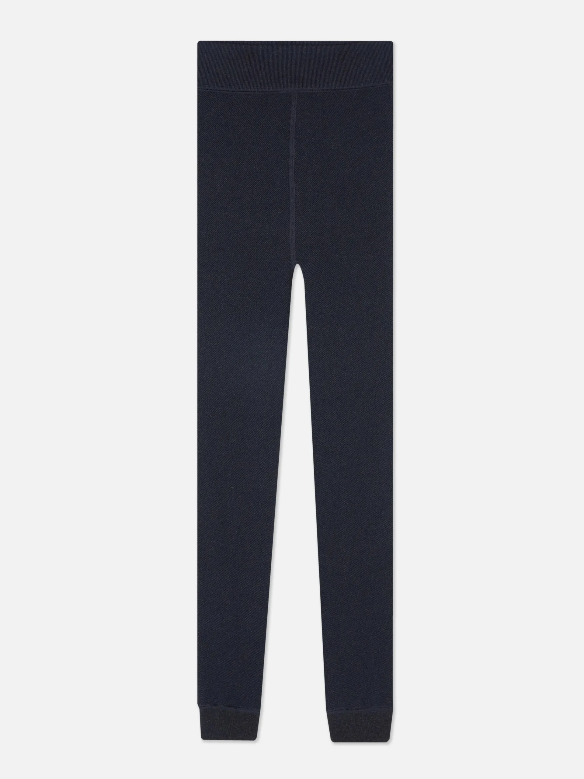 Velvet Plush Lined Denim Look Leggings