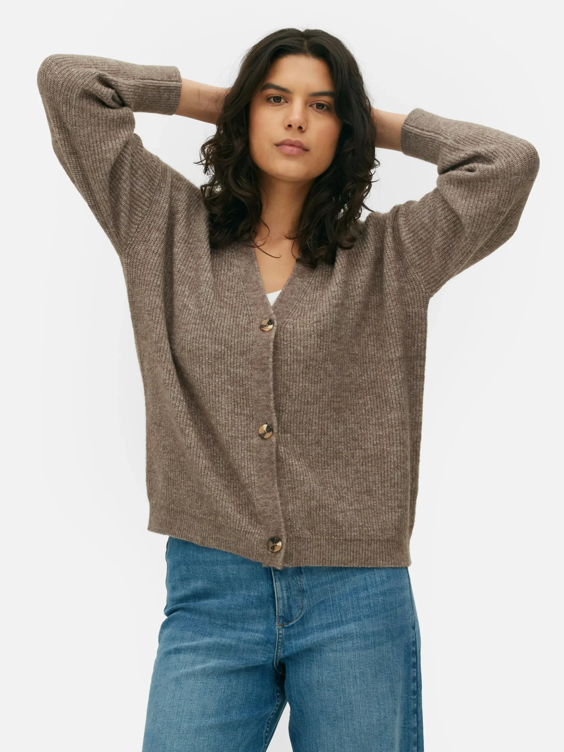 V-Neck Relaxed Fit Cardigan