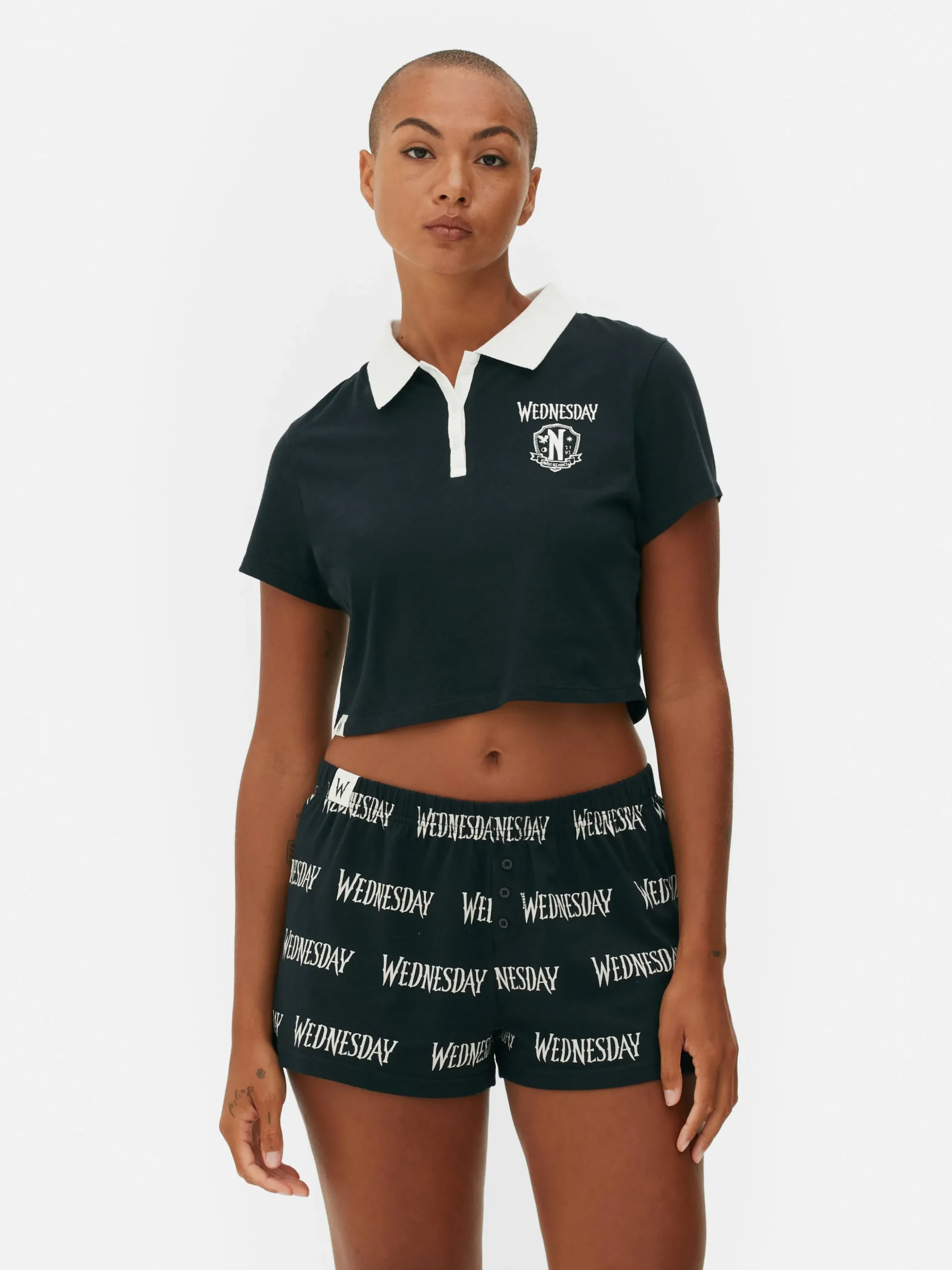 Wednesday Addams Shorts Pajama Set