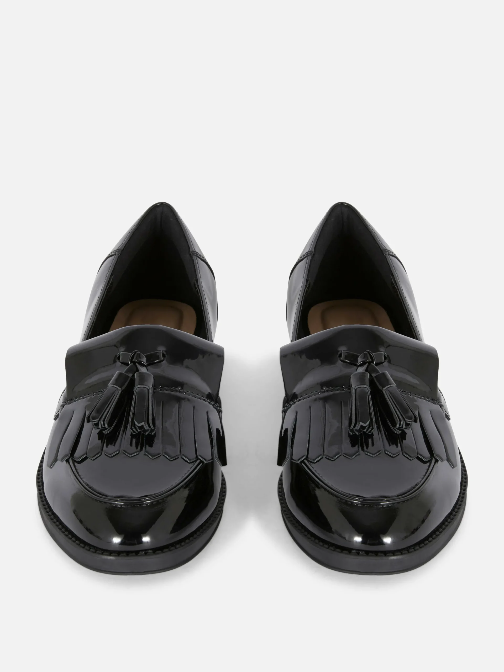 Wide Fit Patent Tassel Loafers