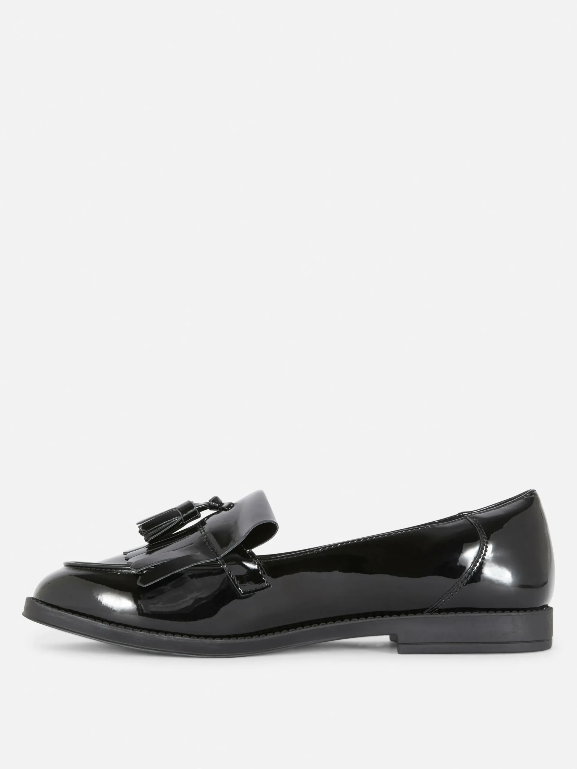 Wide Fit Patent Tassel Loafers