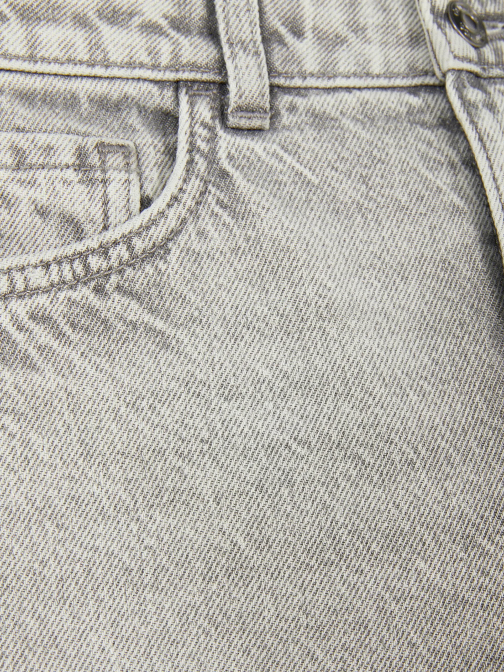 Wide Leg Slit Denim Jeans