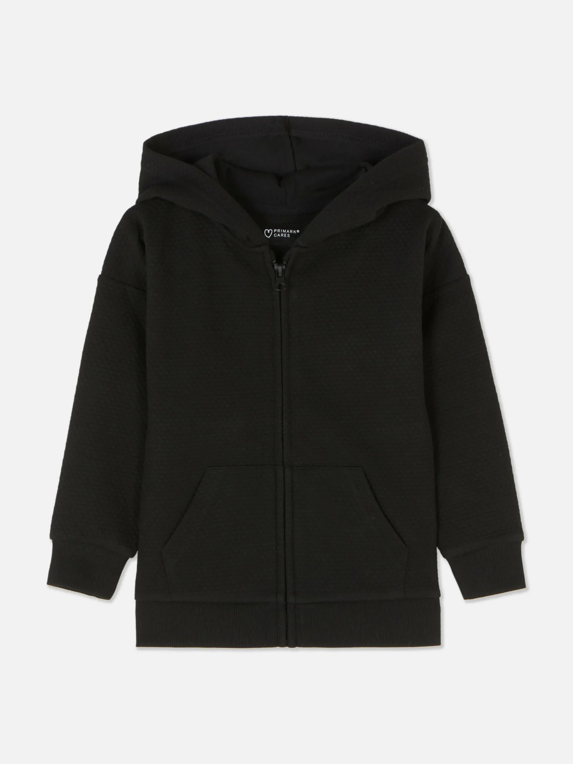 Younger Boy Textured Zip Hoodie