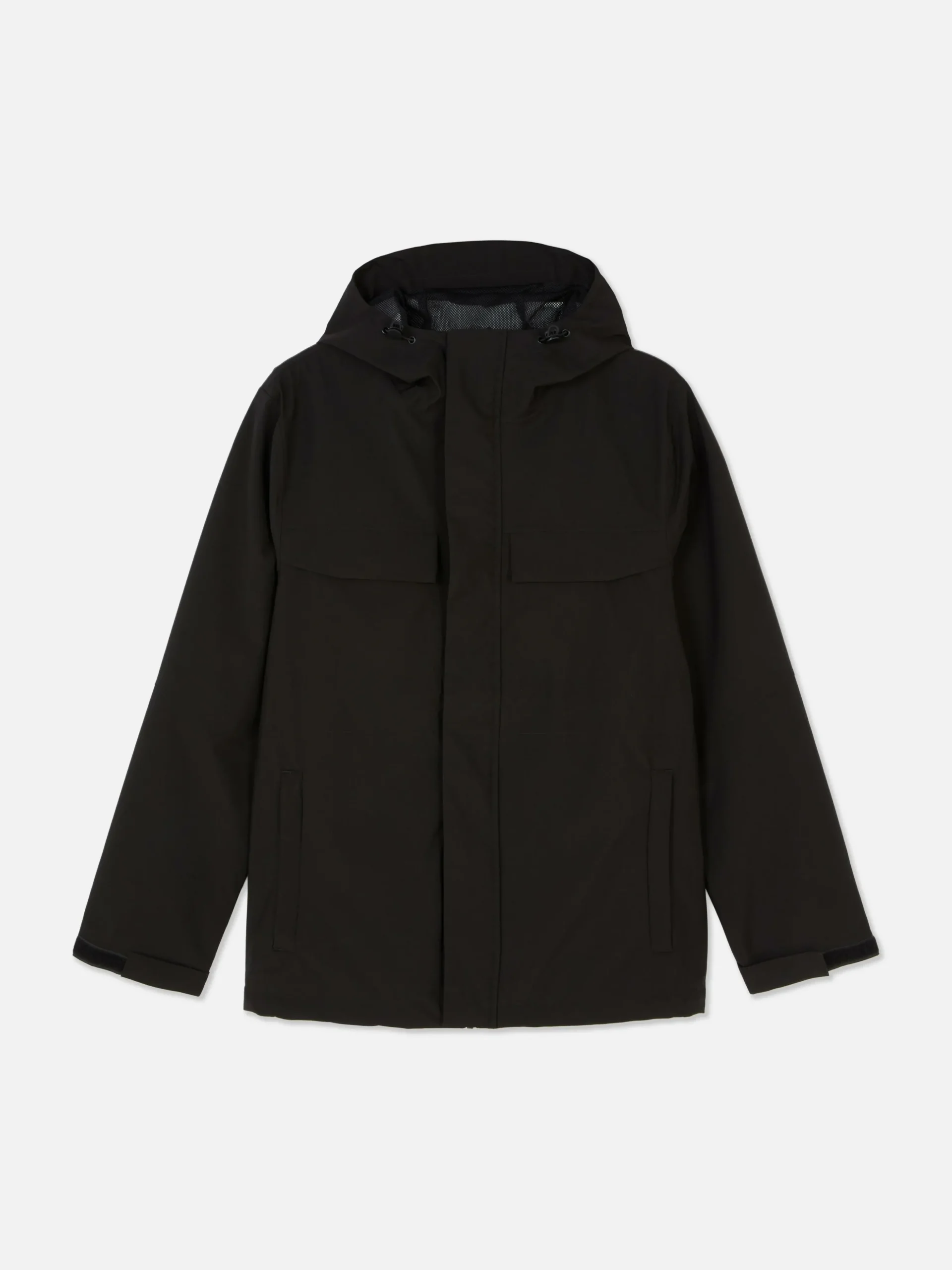 Zip-Up Hooded Raincoat